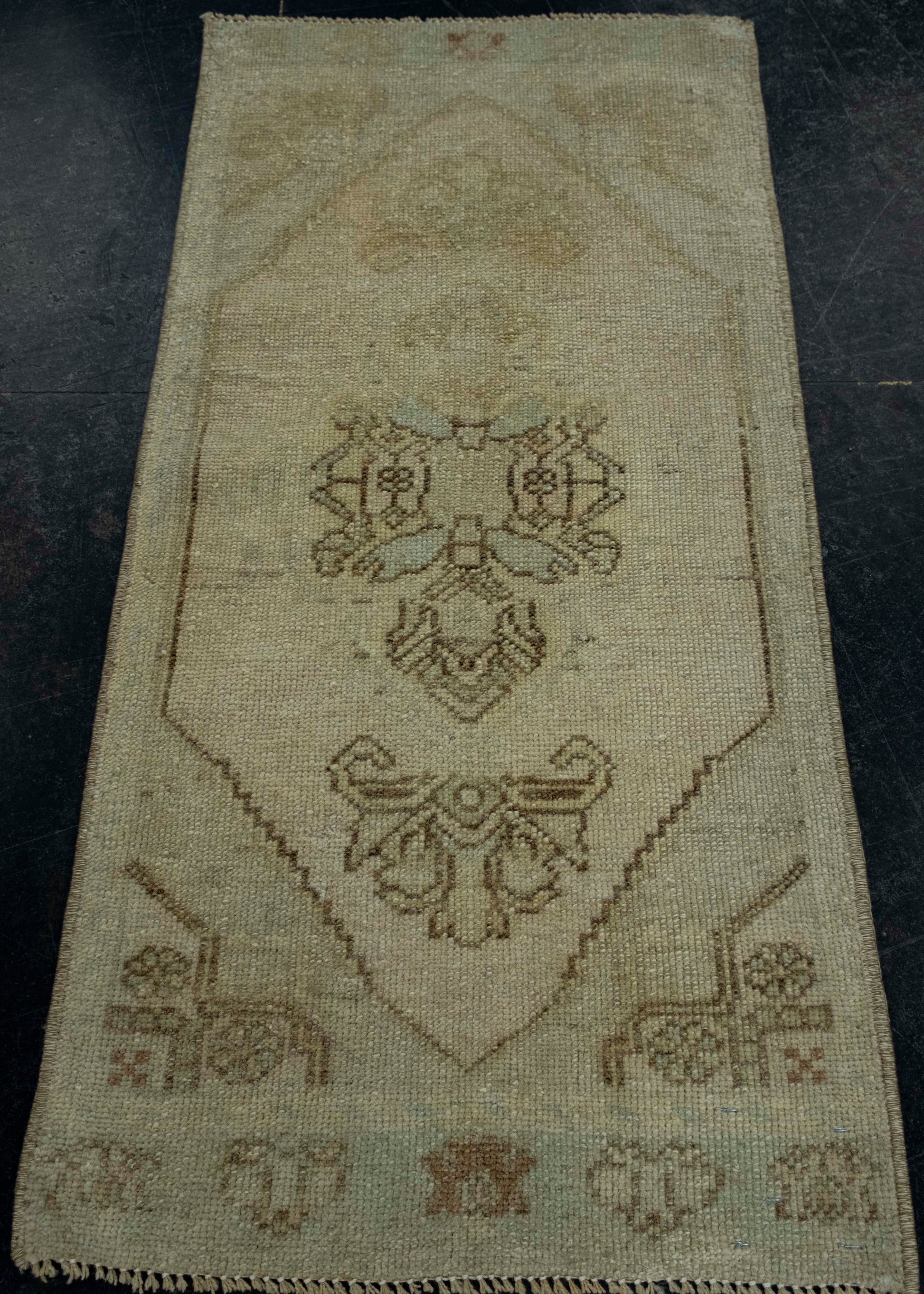 Turkish Mini Rug Oriental Hand Knotted Vintage Rug 1'6" x 3'1" #16454