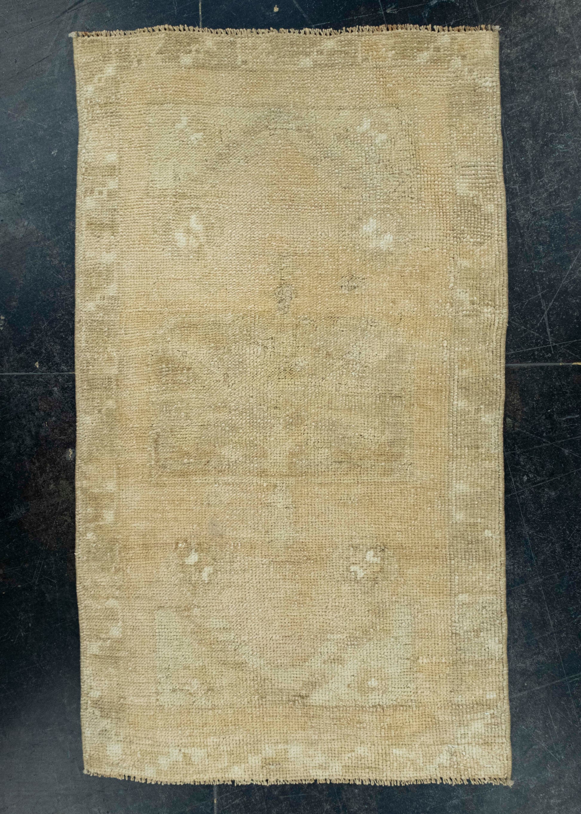Turkish Mini Rug Oriental Hand Knotted Vintage Rug 1'9" x 3' #16431