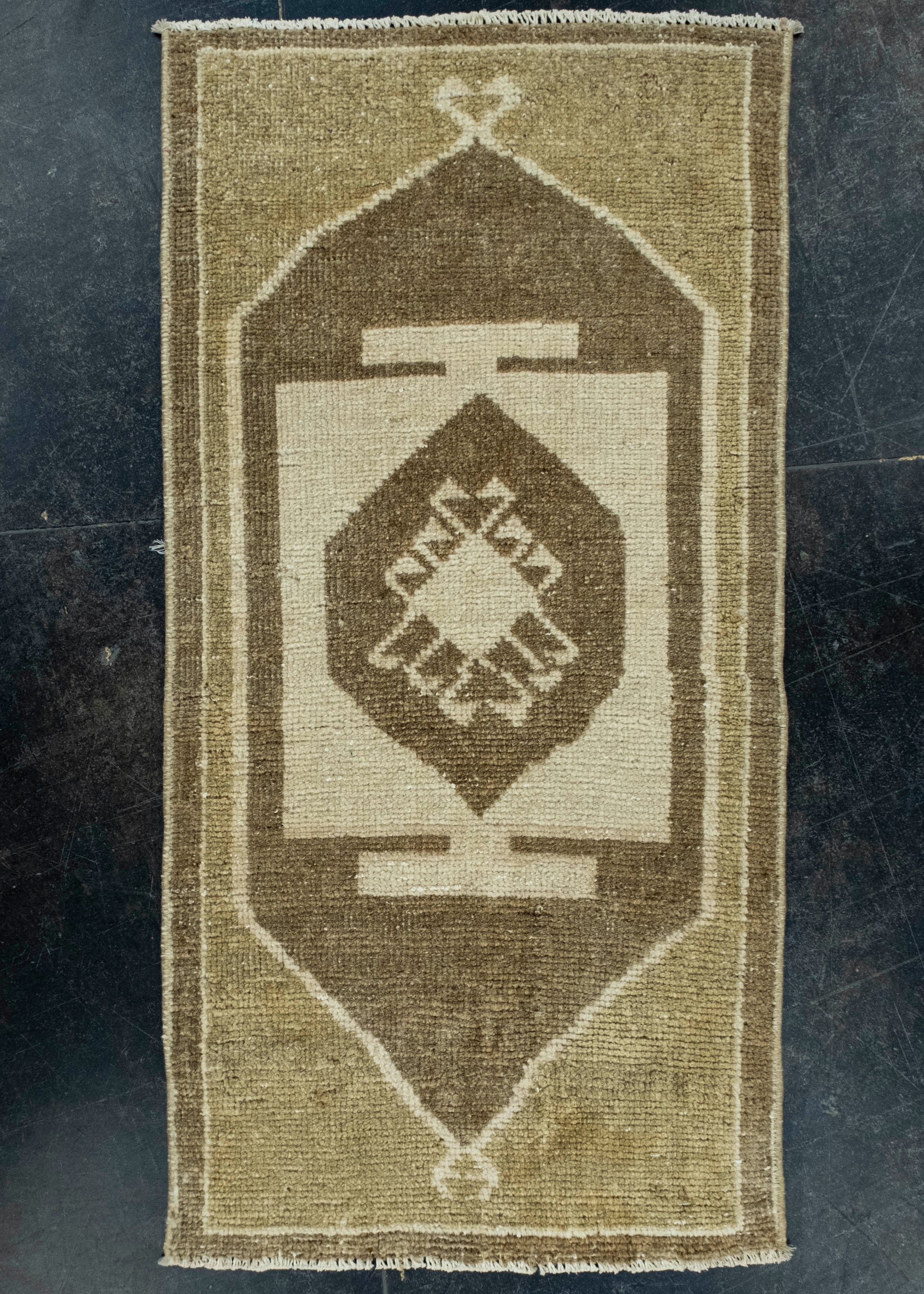 Turkish Mini Rug Oriental Hand Knotted Vintage Rug 1'6" x 3'1" #16550