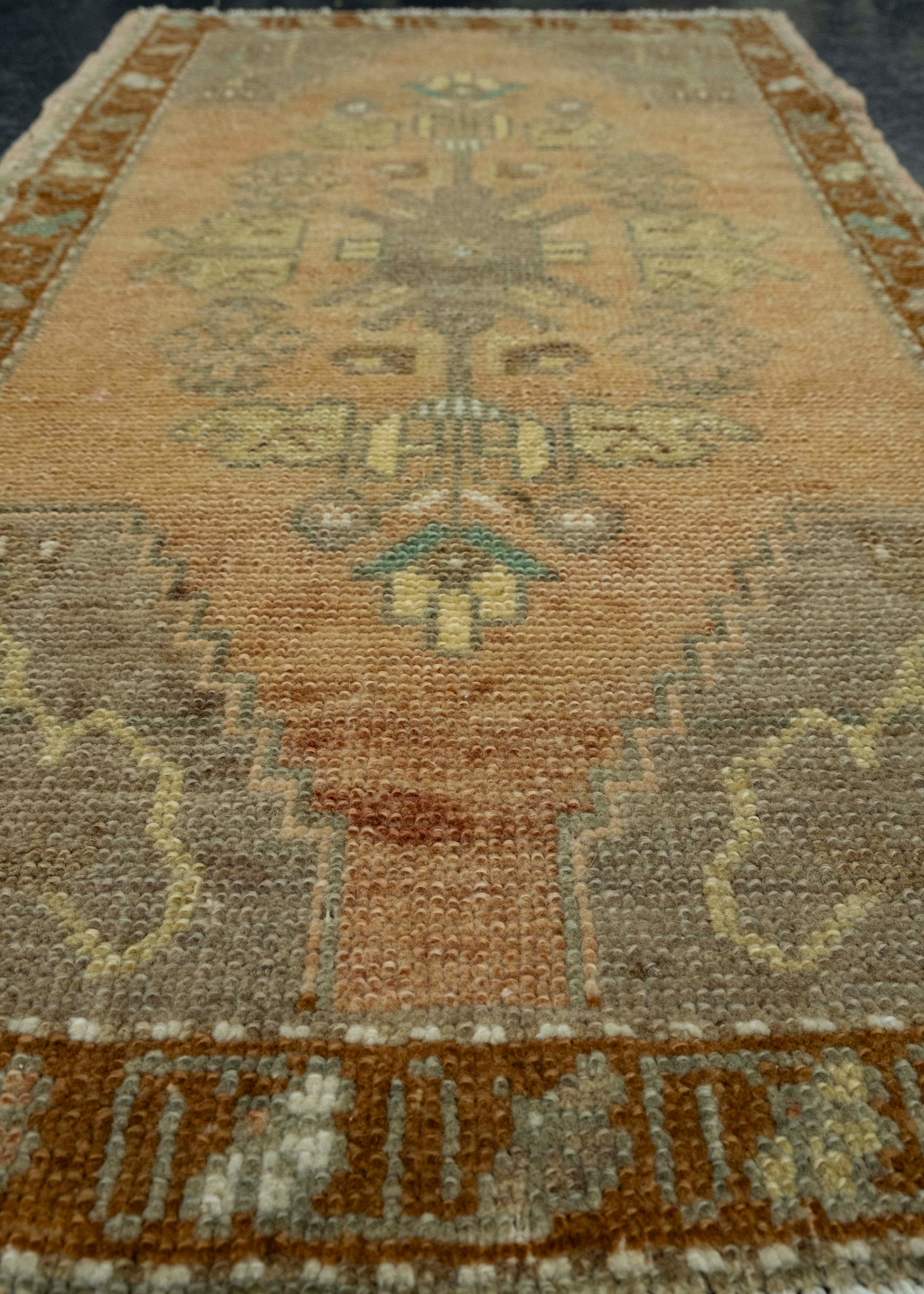 Turkish Mini Rug Oriental Hand Knotted Vintage Rug 1'7" x 2'10" #16528