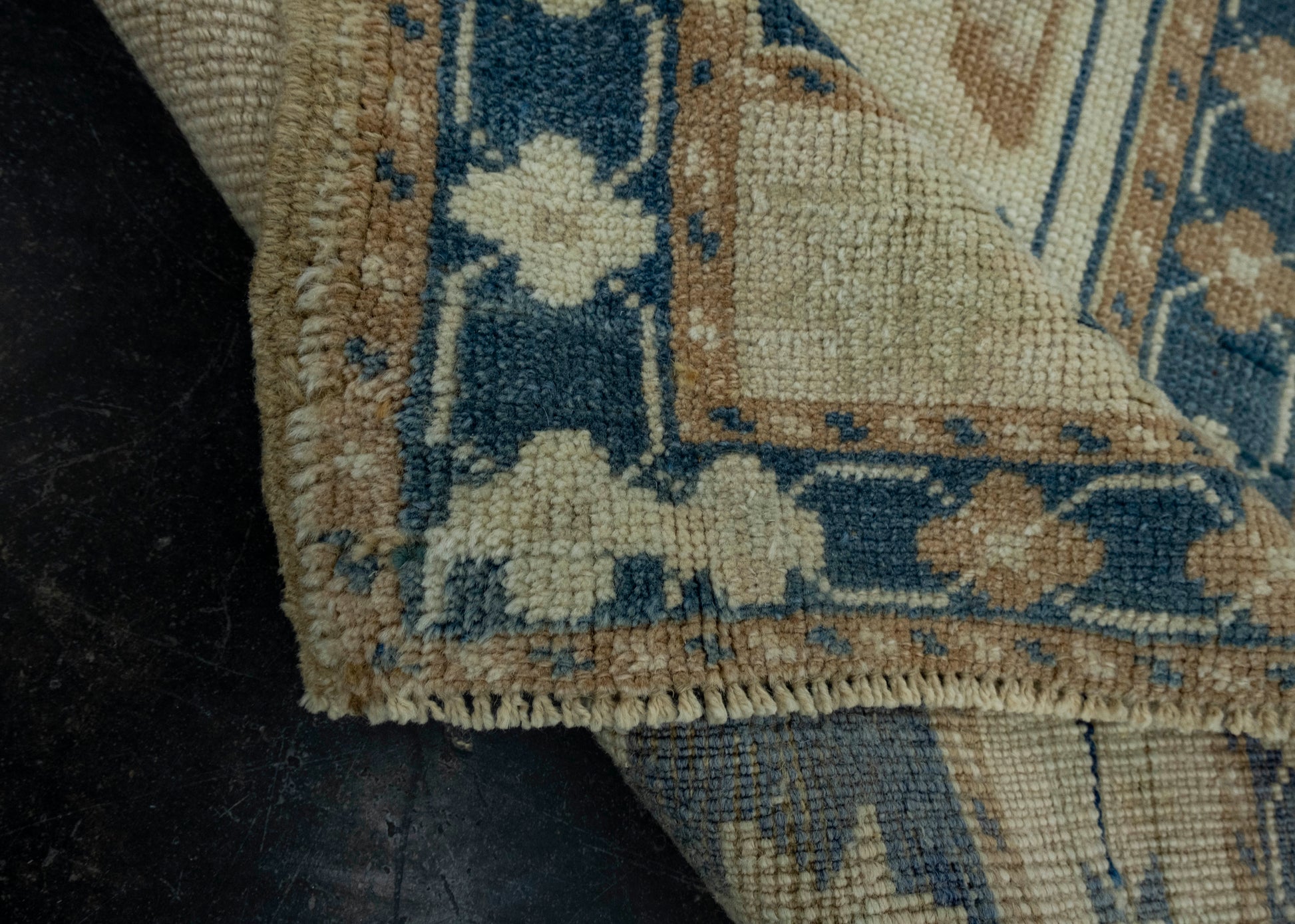 Turkish Mini Rug Oriental Hand Knotted Vintage Rug 1'9" x 3'8" #16518