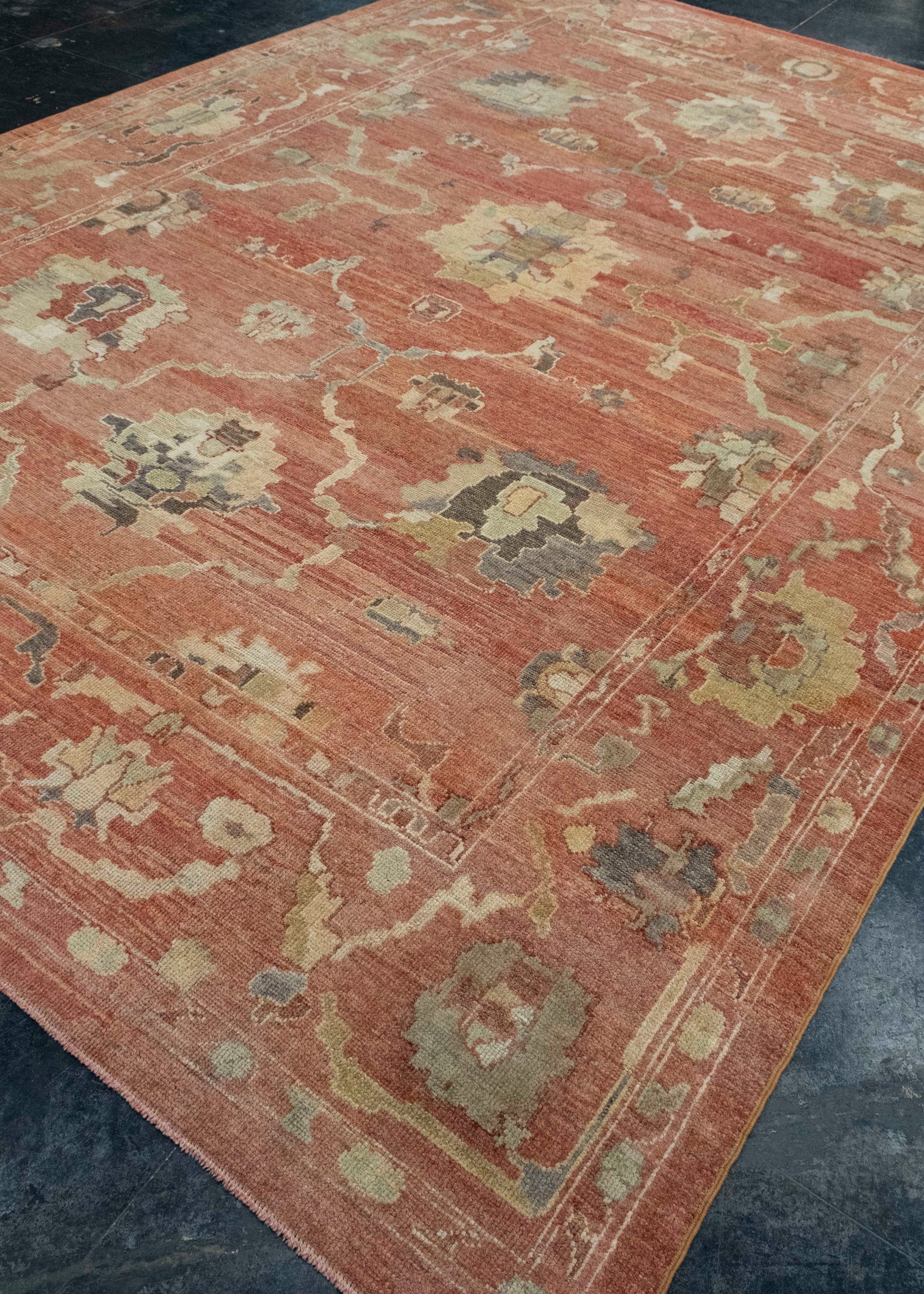 Turkish Oushak Old Wool Rug 9'4" x 13'1" #18016