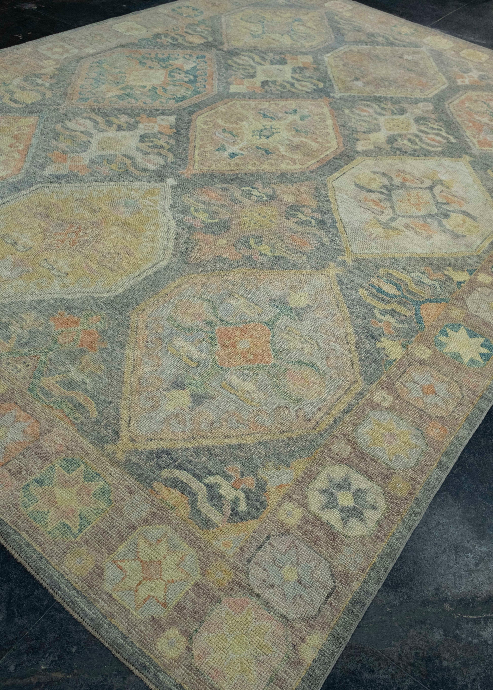 Turkish Oushak Rug 9'5" x 12'9" #18637