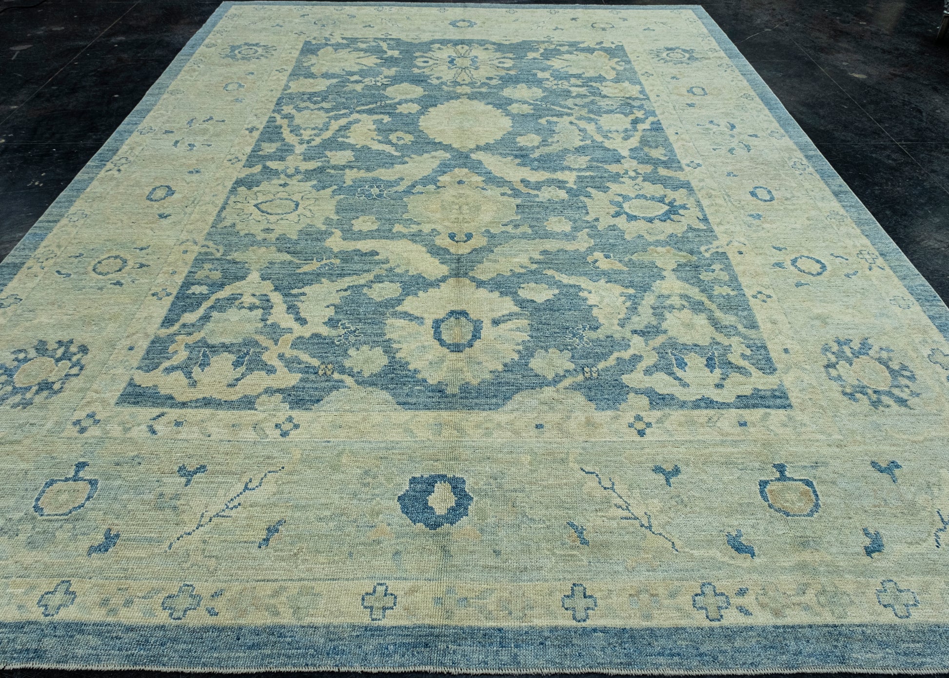 Turkish Oushak Rug 9'3" x 12'9" #17945