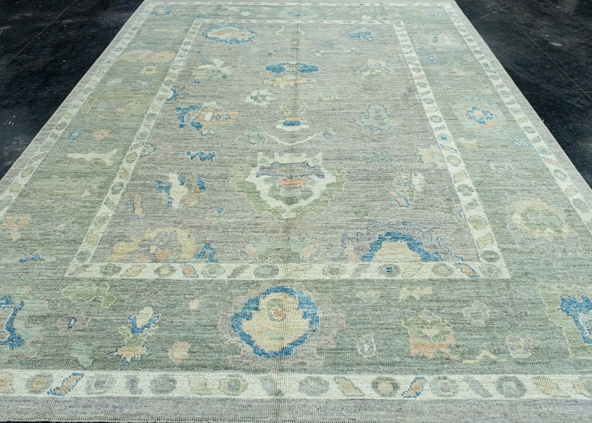 Turkish Oushak Rug 8'11" x 11'10" #17767