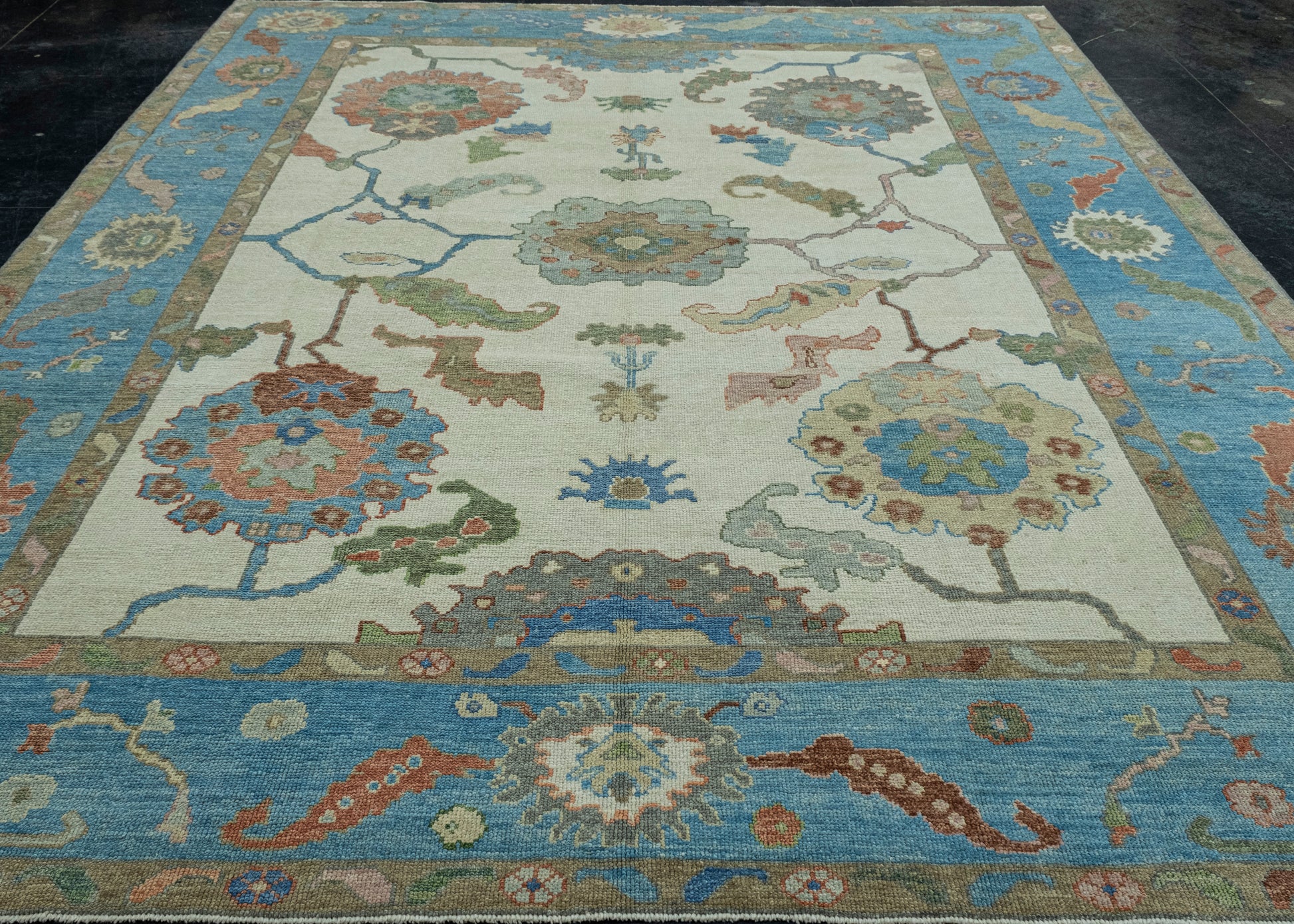 Turkish Oushak Rug 9'2" x 11'9" #17079
