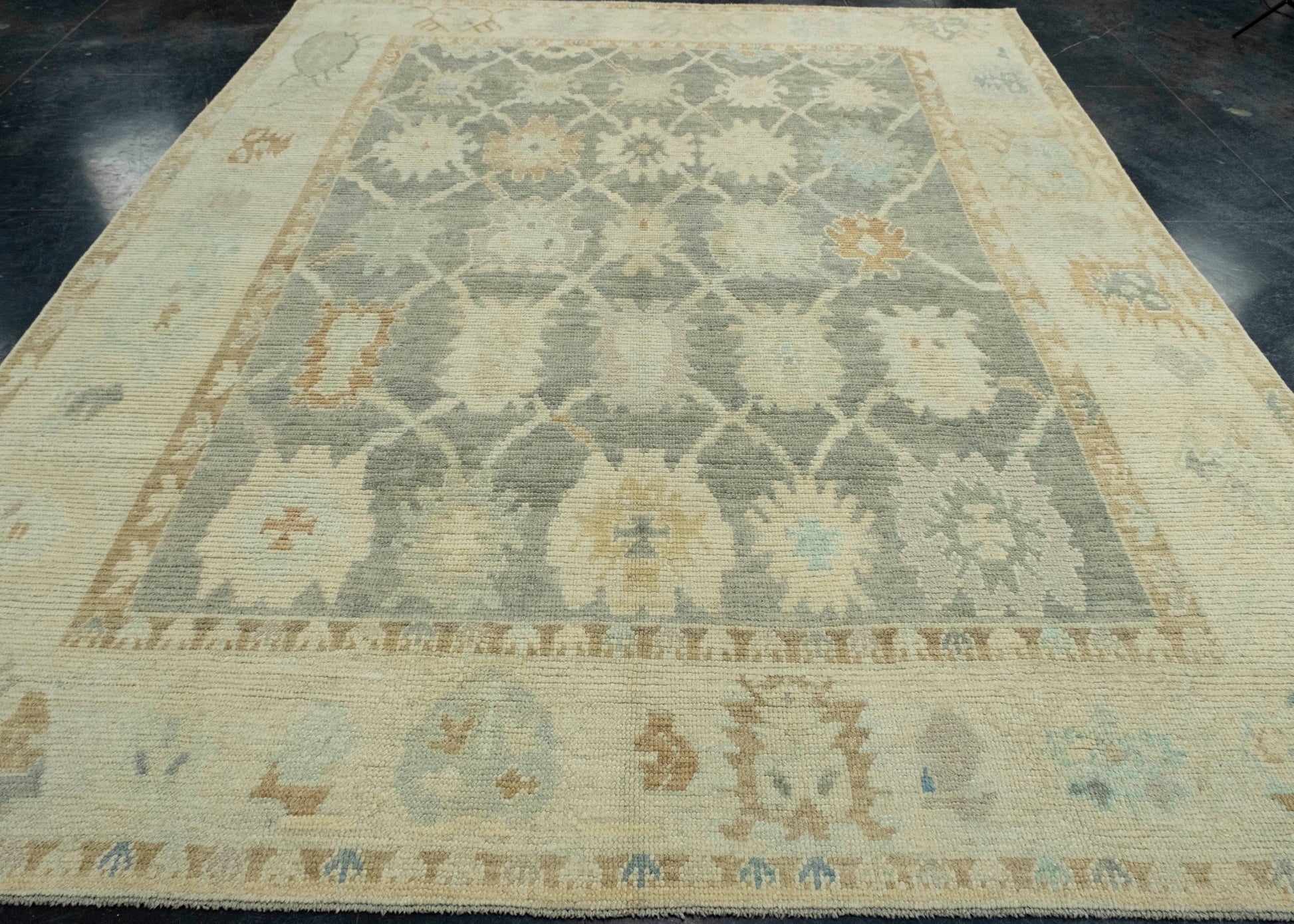 Turkish Oushak Rug 8'7" x 11'6" #18638