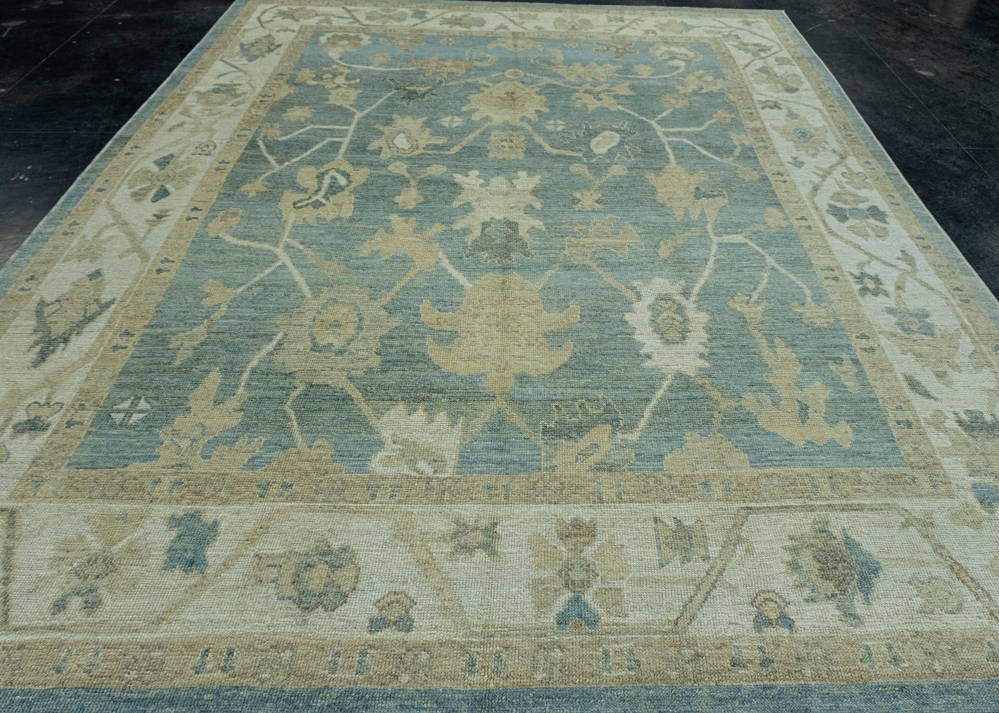 Turkish Oushak Rug 9'1" x 11'10" #17620