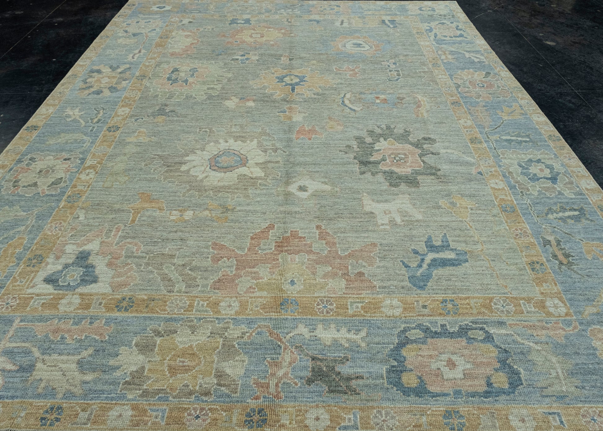 Turkish Oushak Rug 9'3" x 11'10" #17455