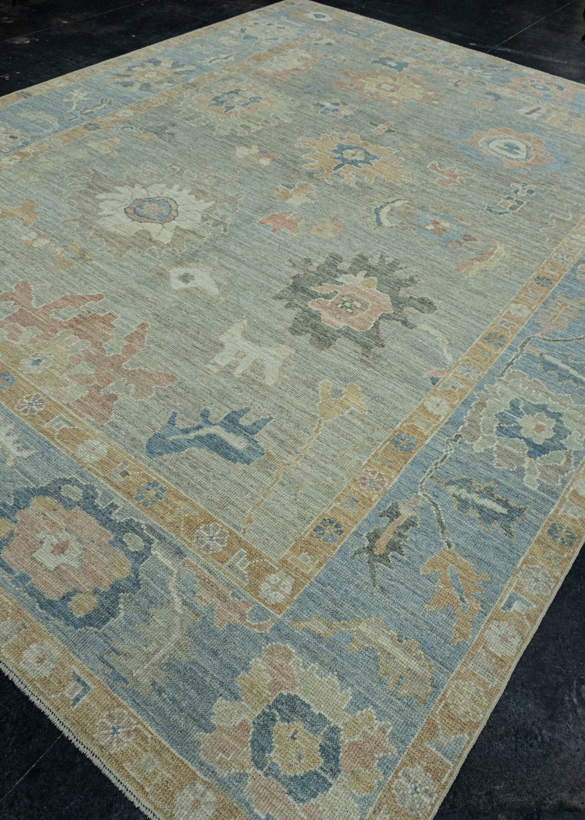Turkish Oushak Rug 9'3" x 11'10" #17455