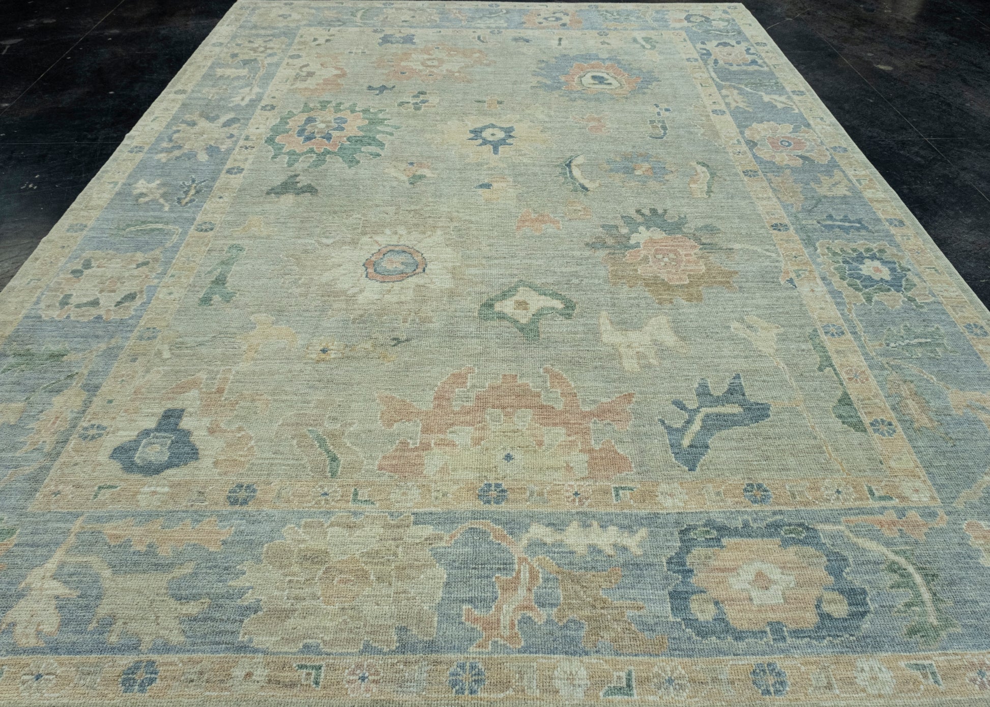 Turkish Oushak Rug 9'1" x 12'5" #17269
