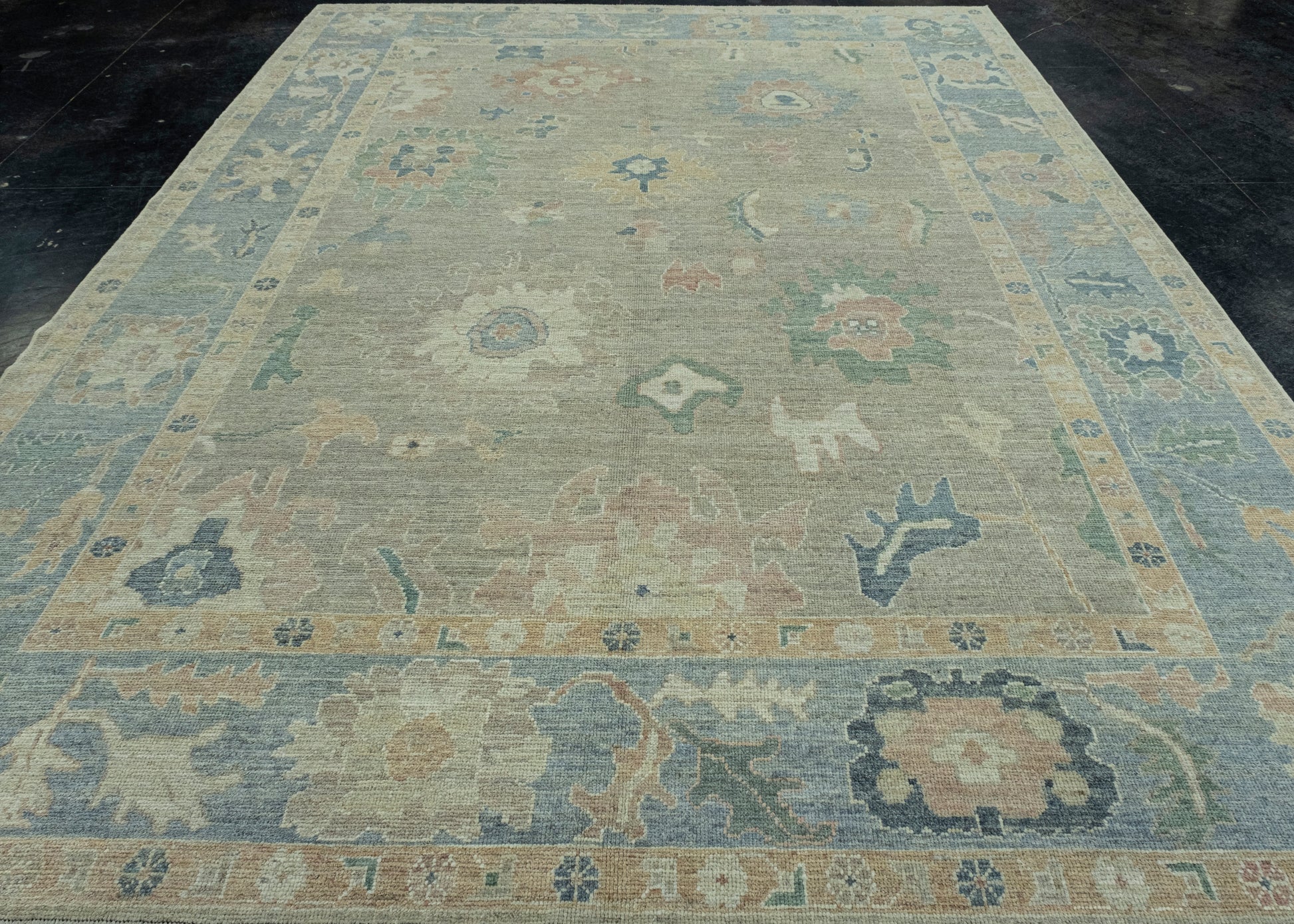 Turkish Oushak Rug 9'2" x 12'2" #17284