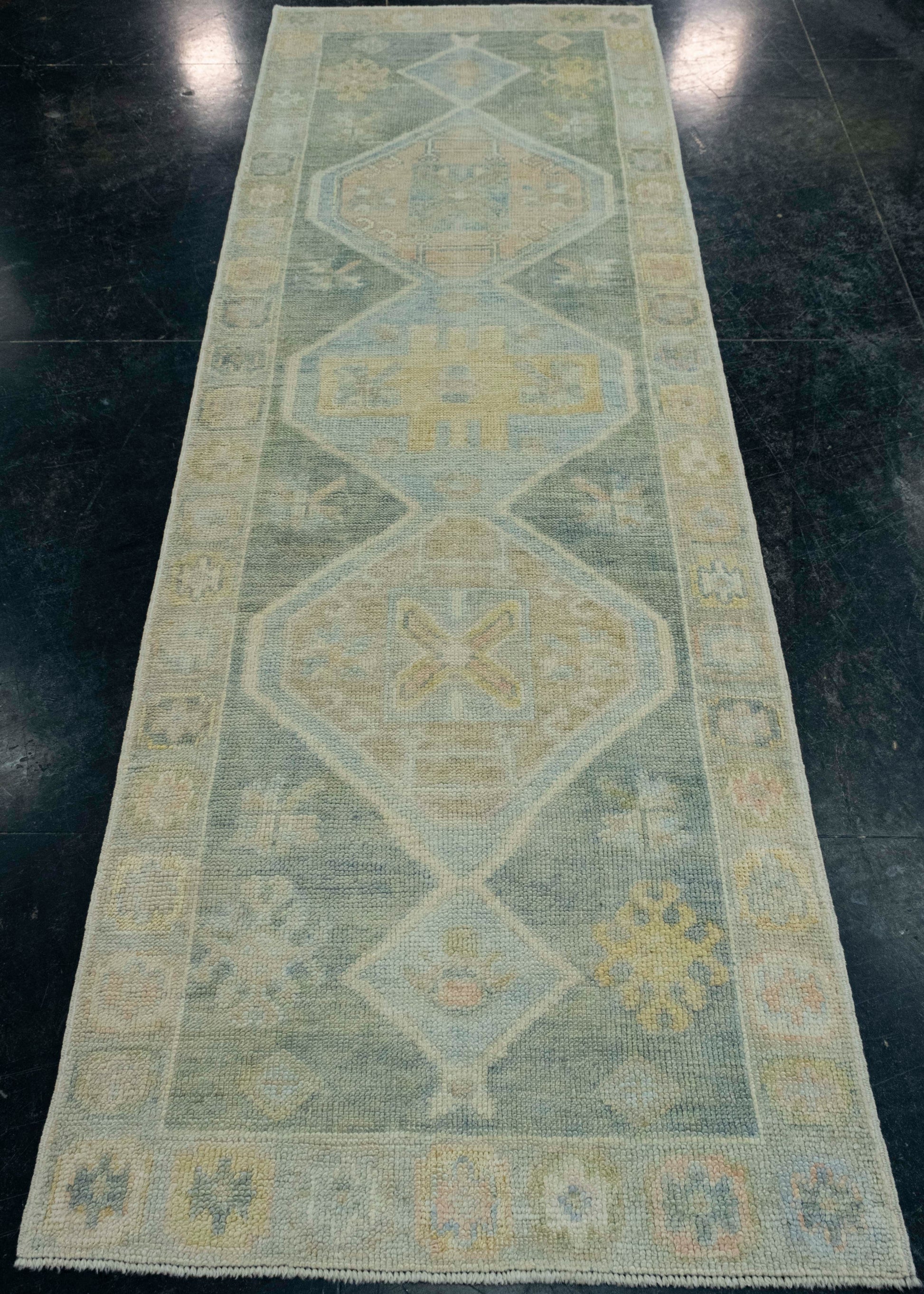 Turkish Oushak Rug 2'8" x 8'4" #18005