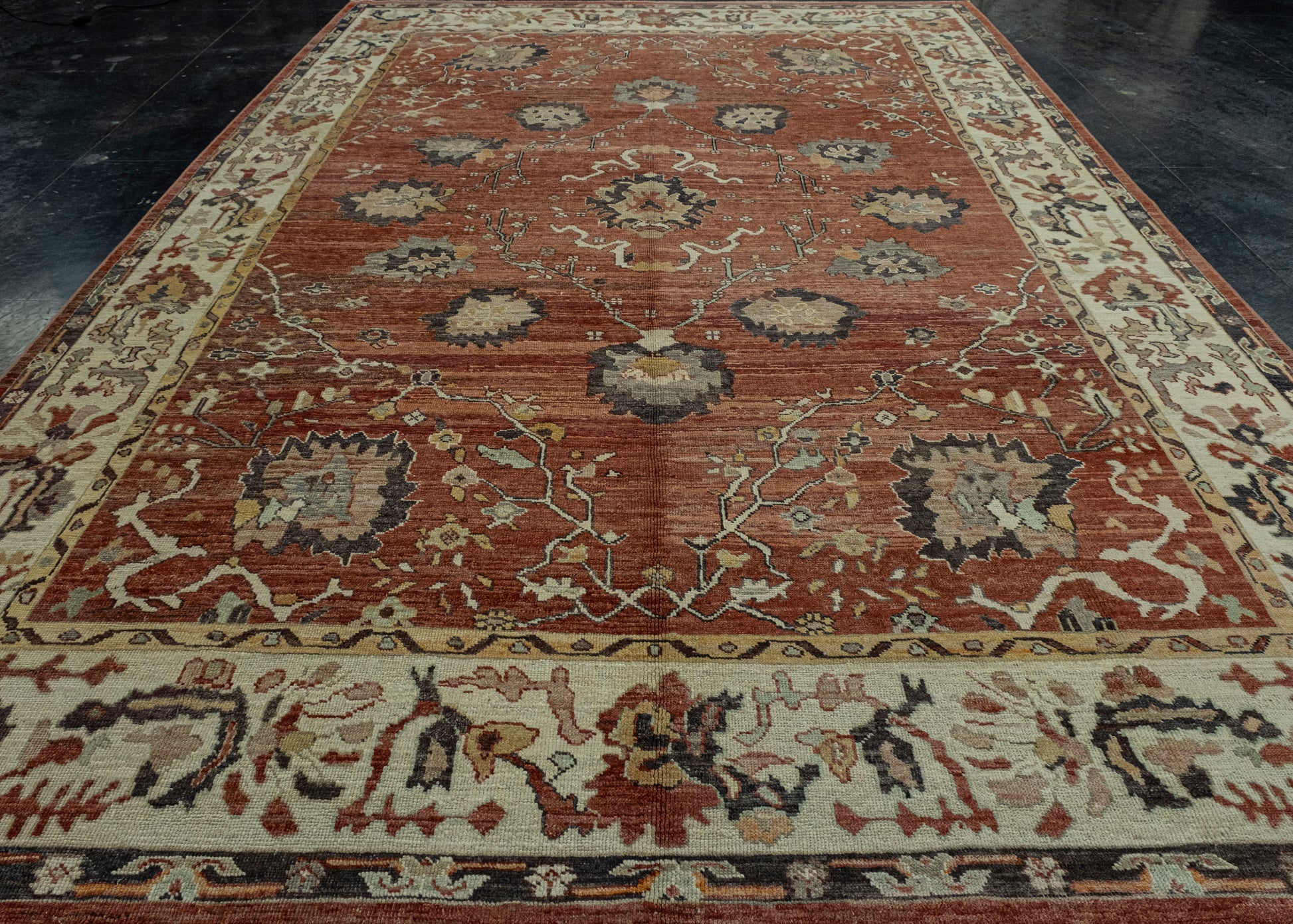 Turkish Old Wool Oushak Rug 10'1" x 14'9" #17085