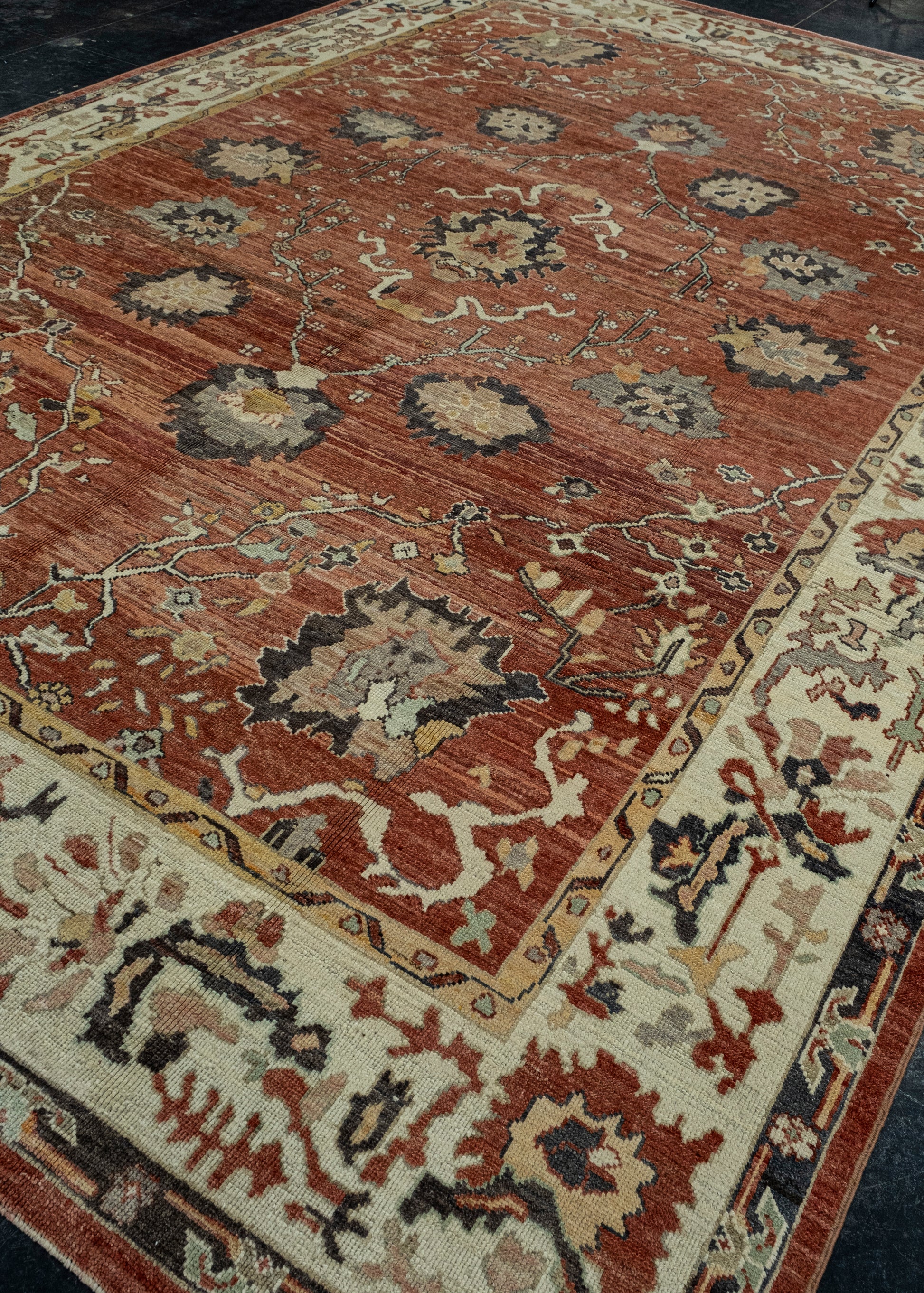 Turkish Old Wool Oushak Rug 10'1" x 14'9" #17085