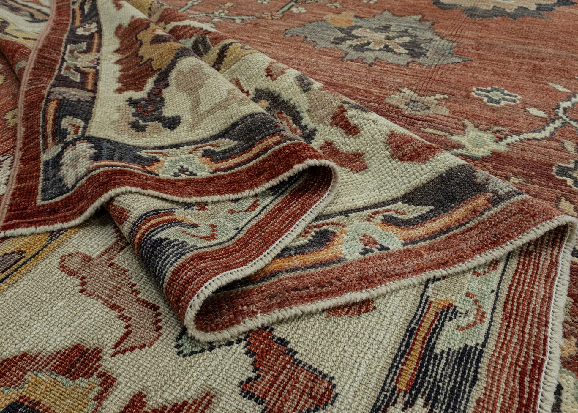 Turkish Old Wool Oushak Rug 10'1" x 14'9" #17085
