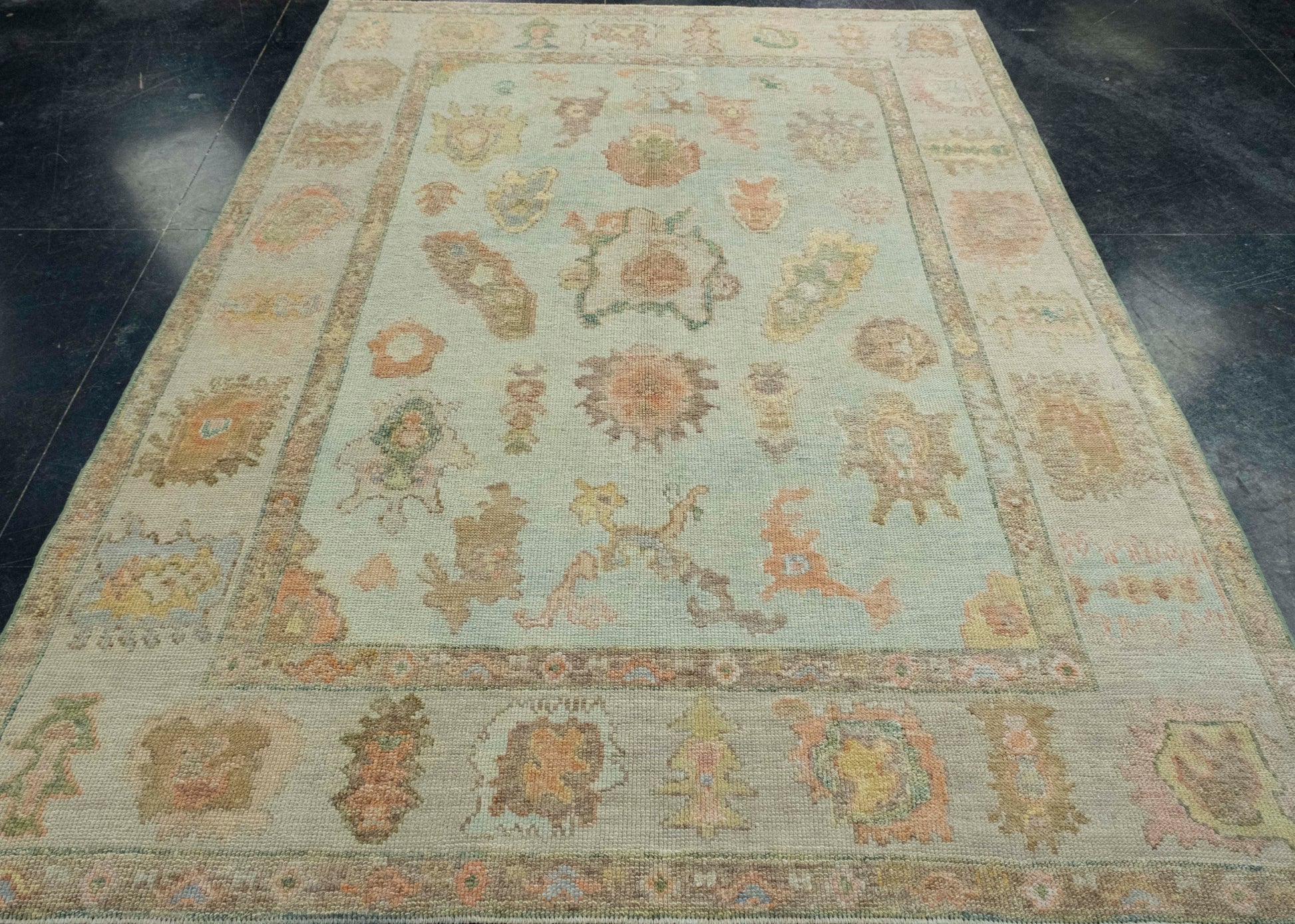 Turkish Oushak Rug 6'2" x 8'7" #18627