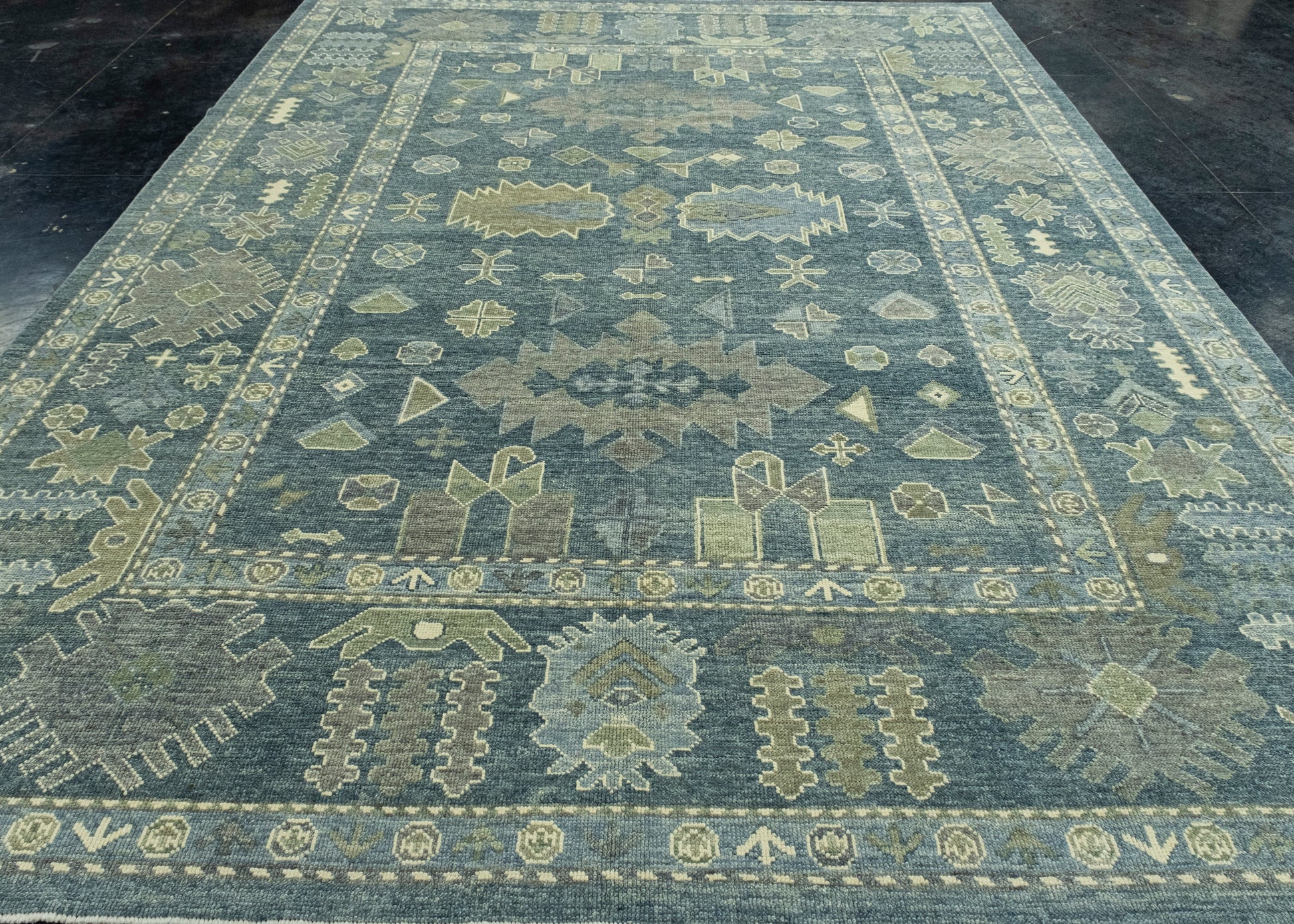 Turkish Oushak Rug 9'5" x 12'7" #17737