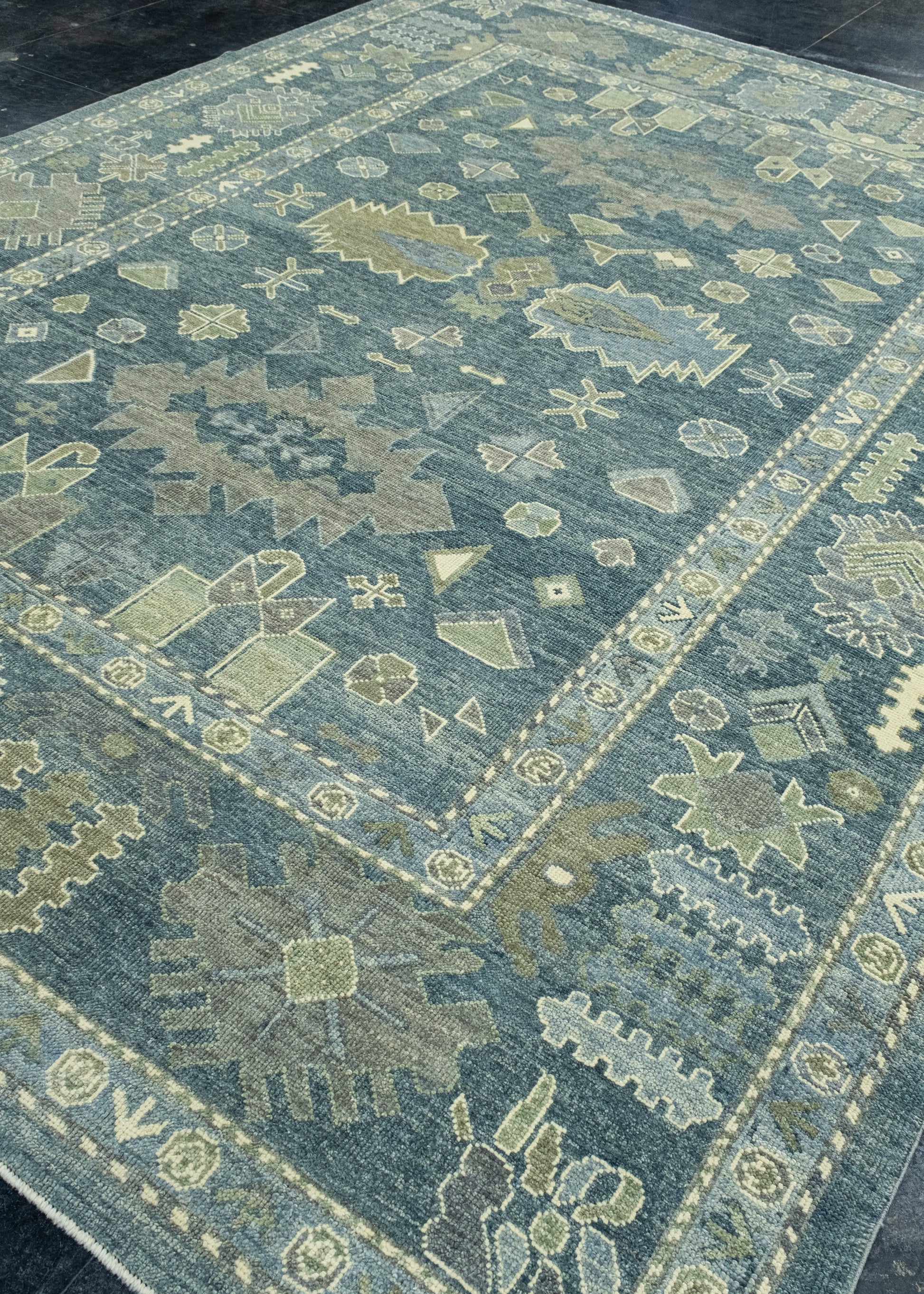 Turkish Oushak Rug 9'5" x 12'7" #17737