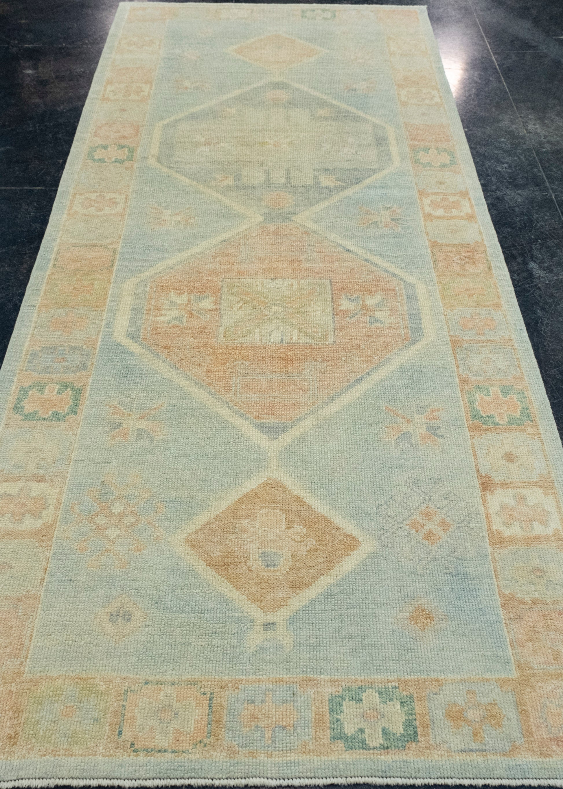 Turkish Oushak Rug 3'10" x 9'5" #18041