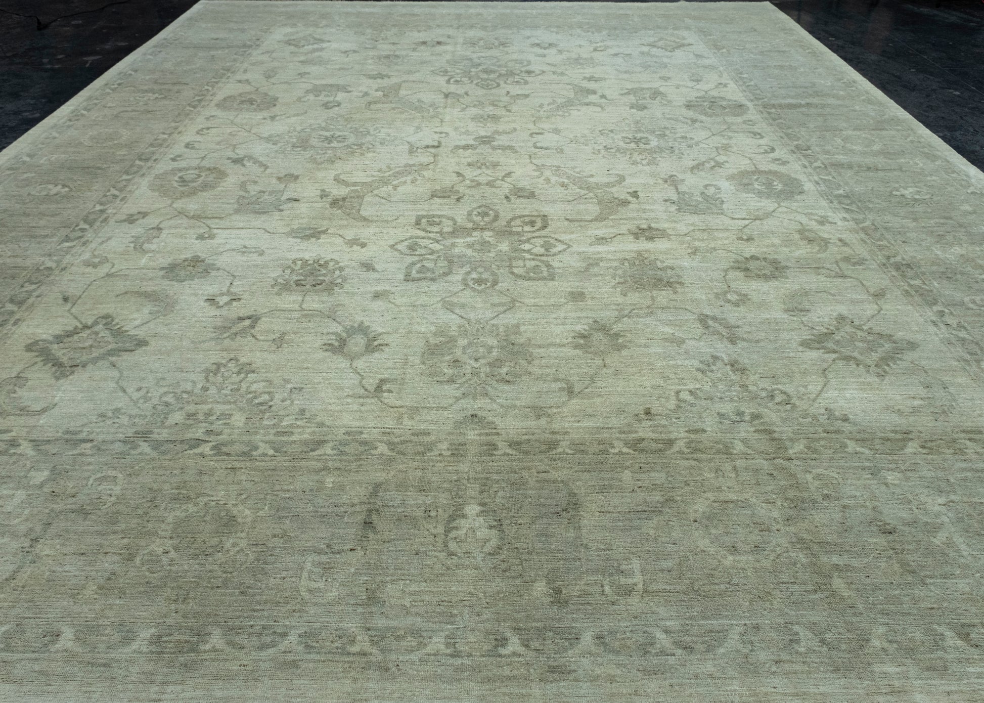 Handwoven Oushak Rug 13'8" x 17'3" #17914