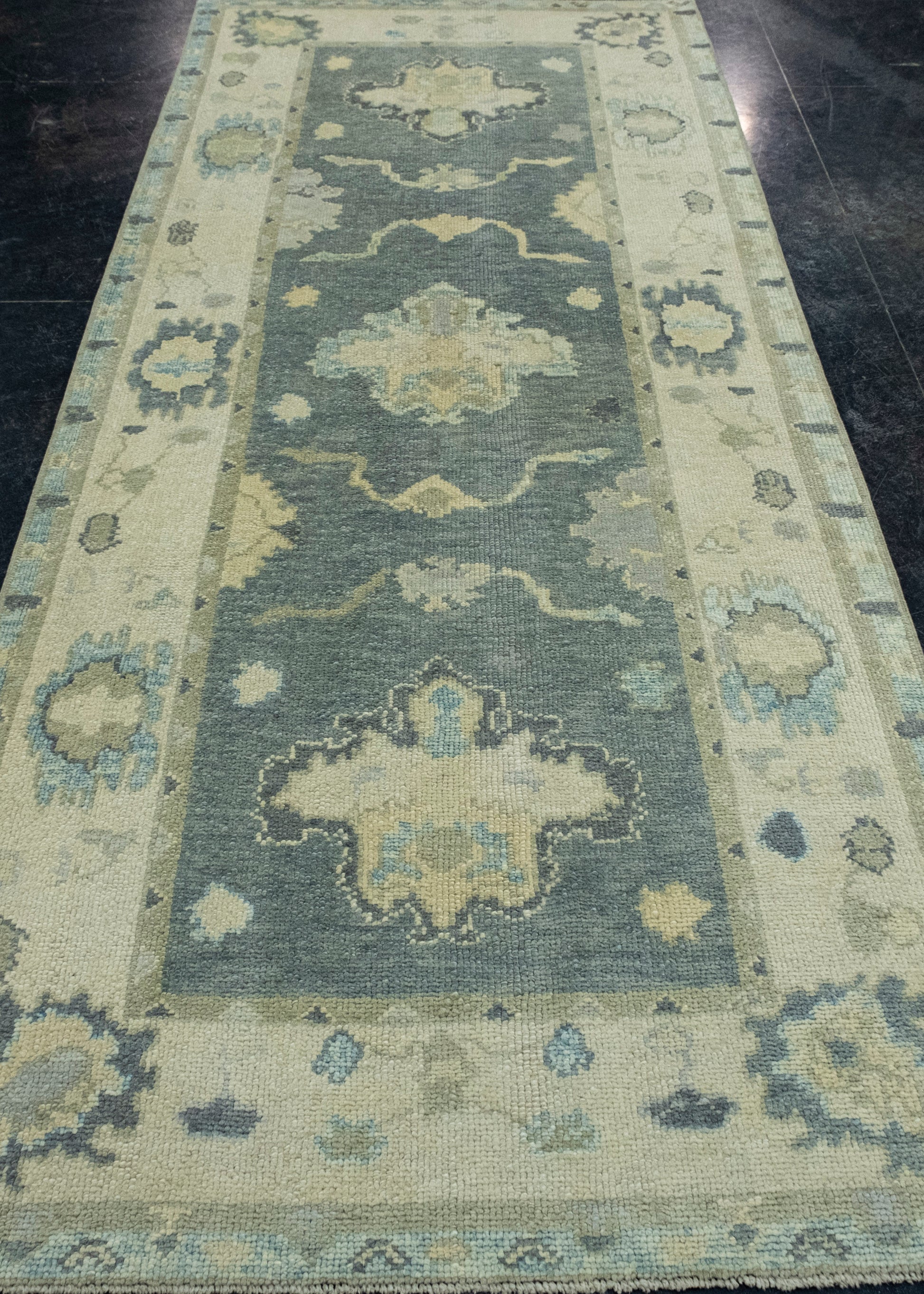 Turkish Oushak Rug 3'11" x 10' #18035