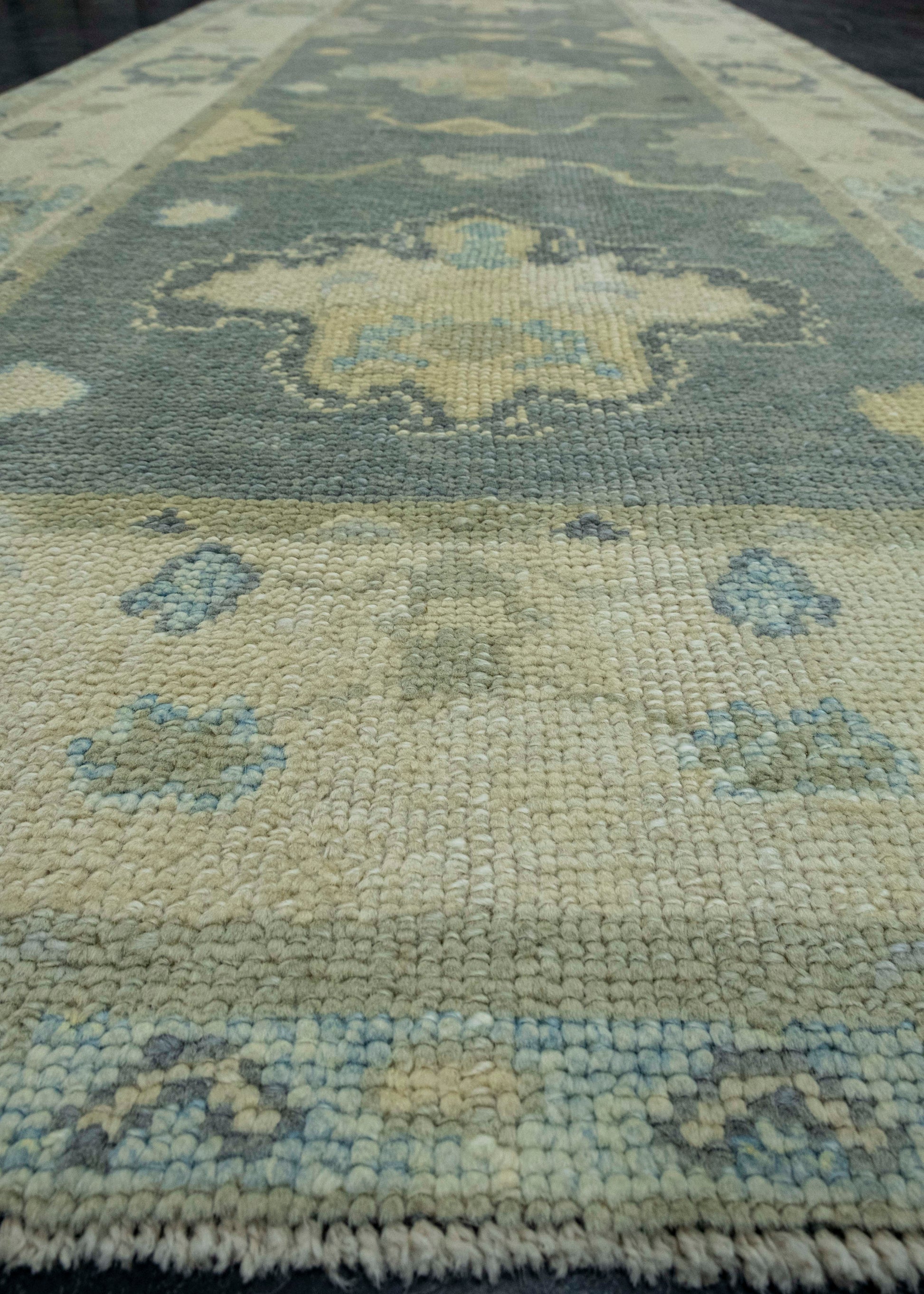 Turkish Oushak Rug 3'11" x 10' #18035