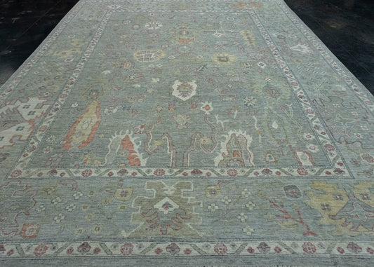 Handwoven Oushak Rug 10'4" x 13'11" #17409