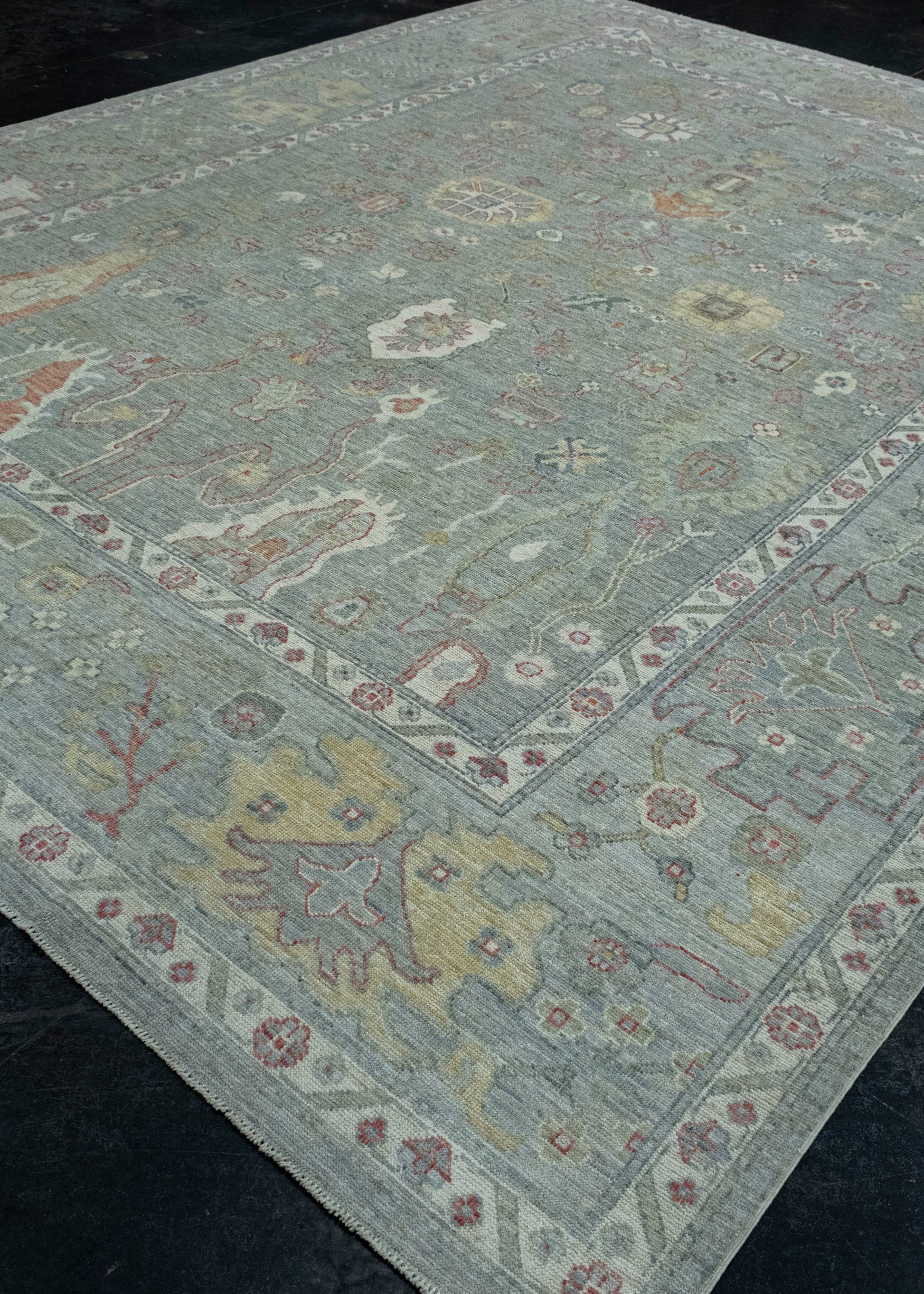 Handwoven Oushak Rug 10'4" x 13'11" #17409