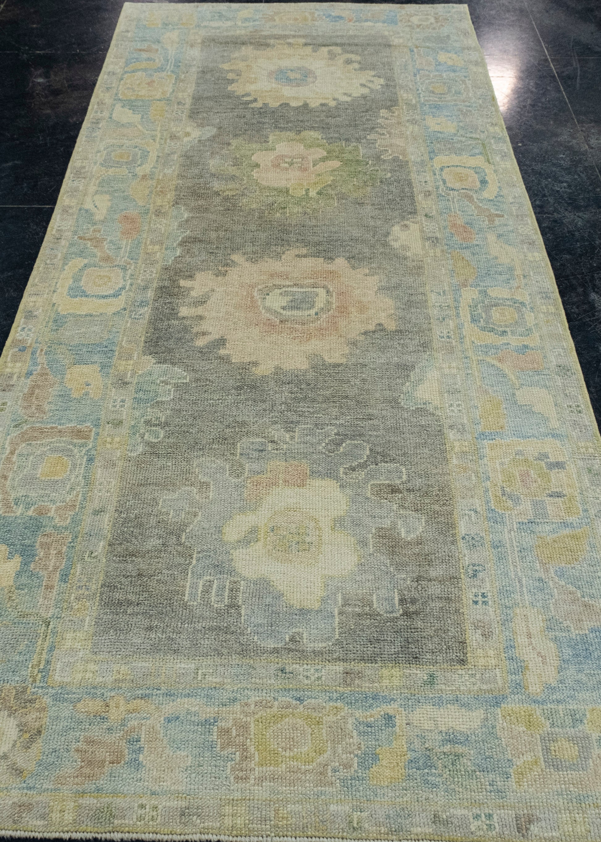 Turkish Oushak Rug 3'11" x 9'5" #18038
