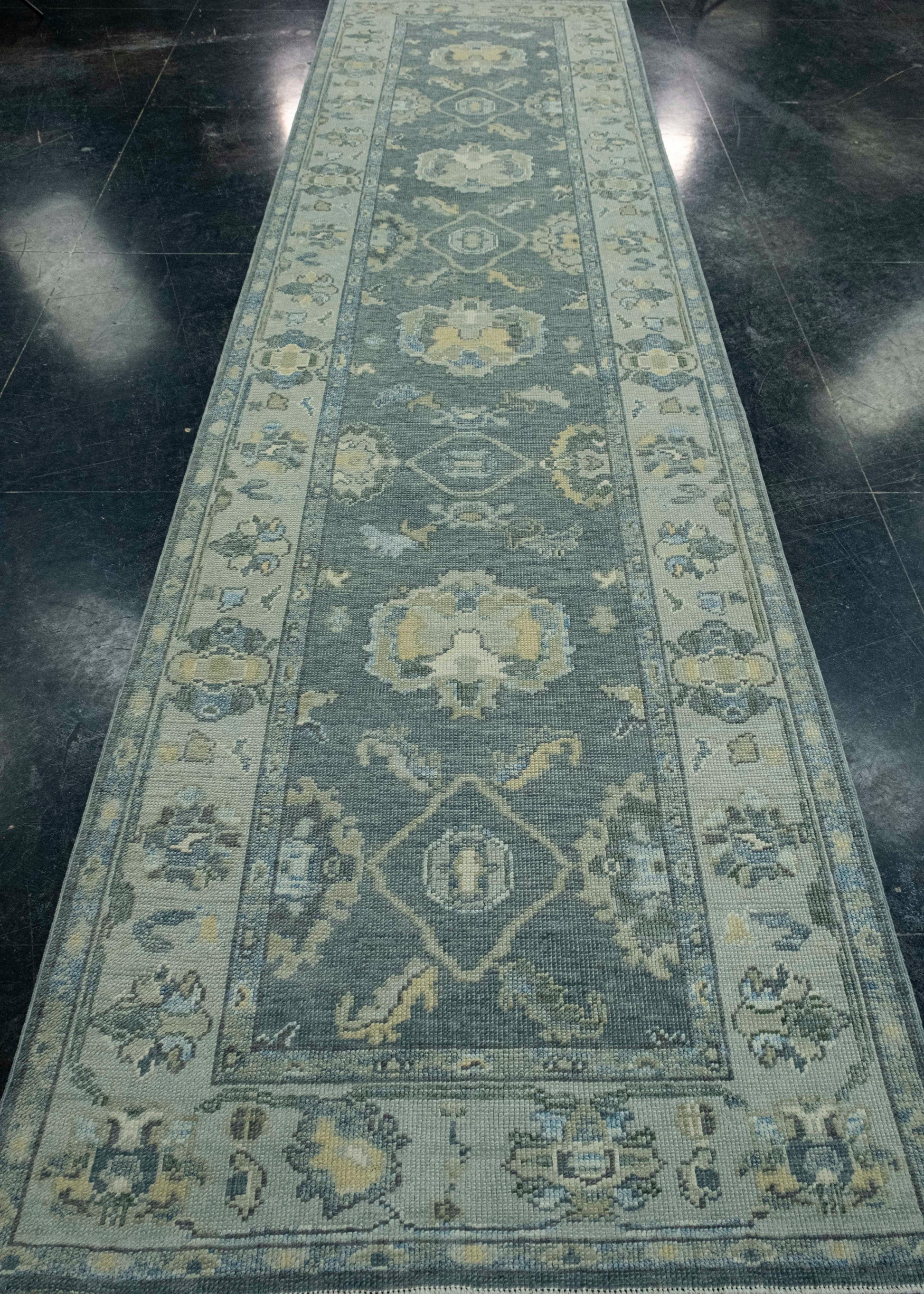 Turkish Oushak Rug 3'10" x 13'10" #18131