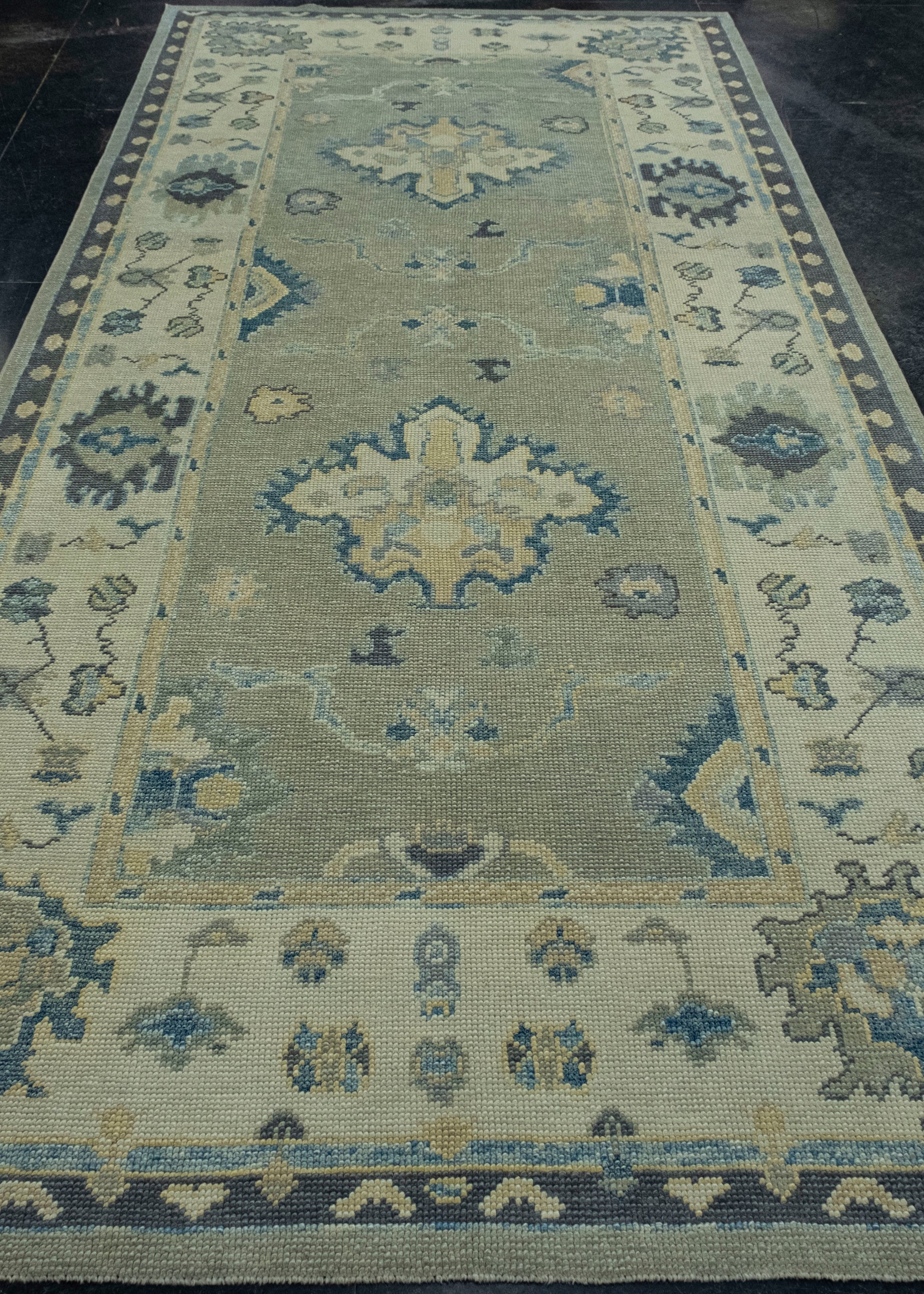 Turkish Oushak Rug 5'5" x 12'2" #18044