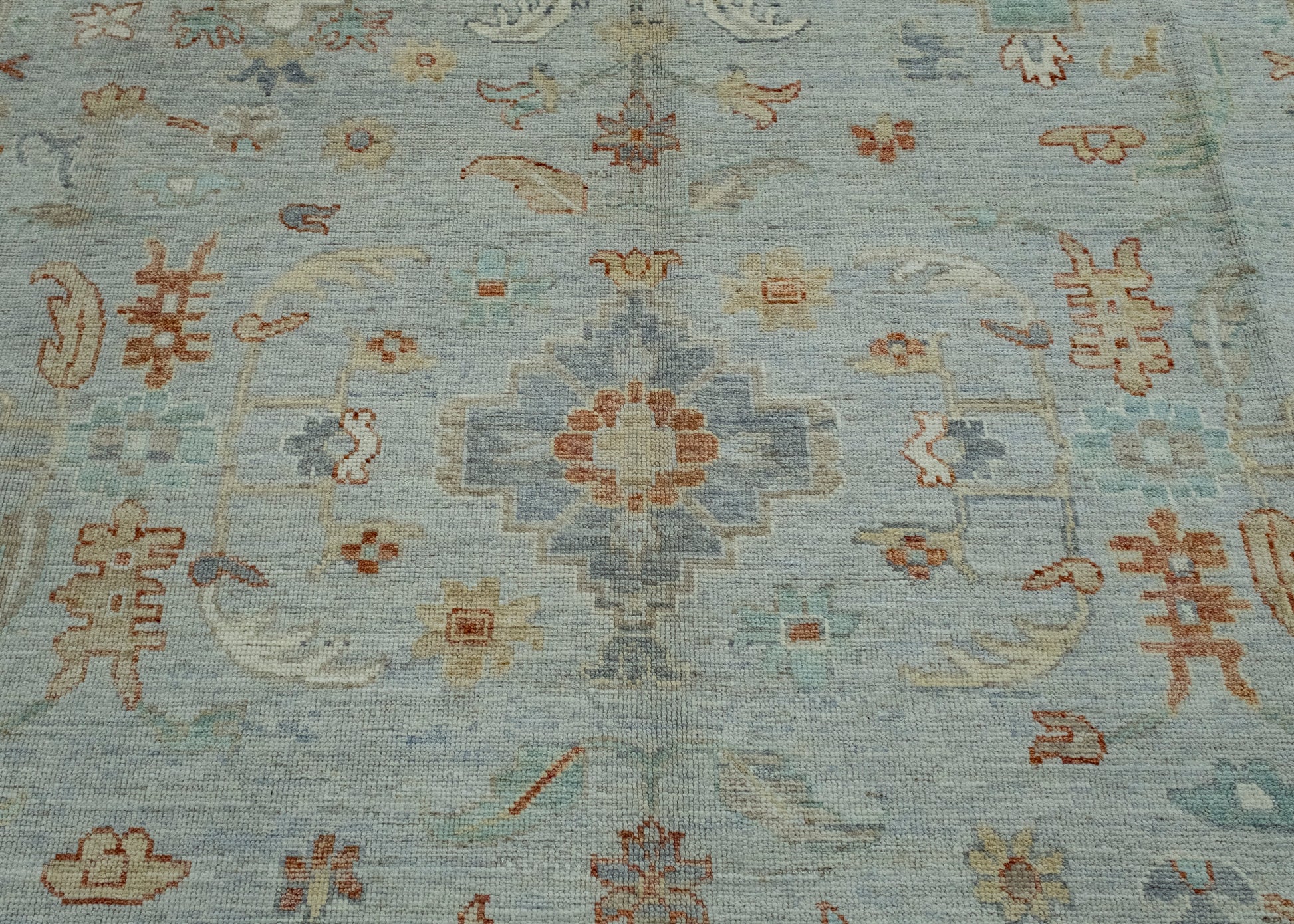Handwoven Oushak Rug 9' x 11'10" #17410