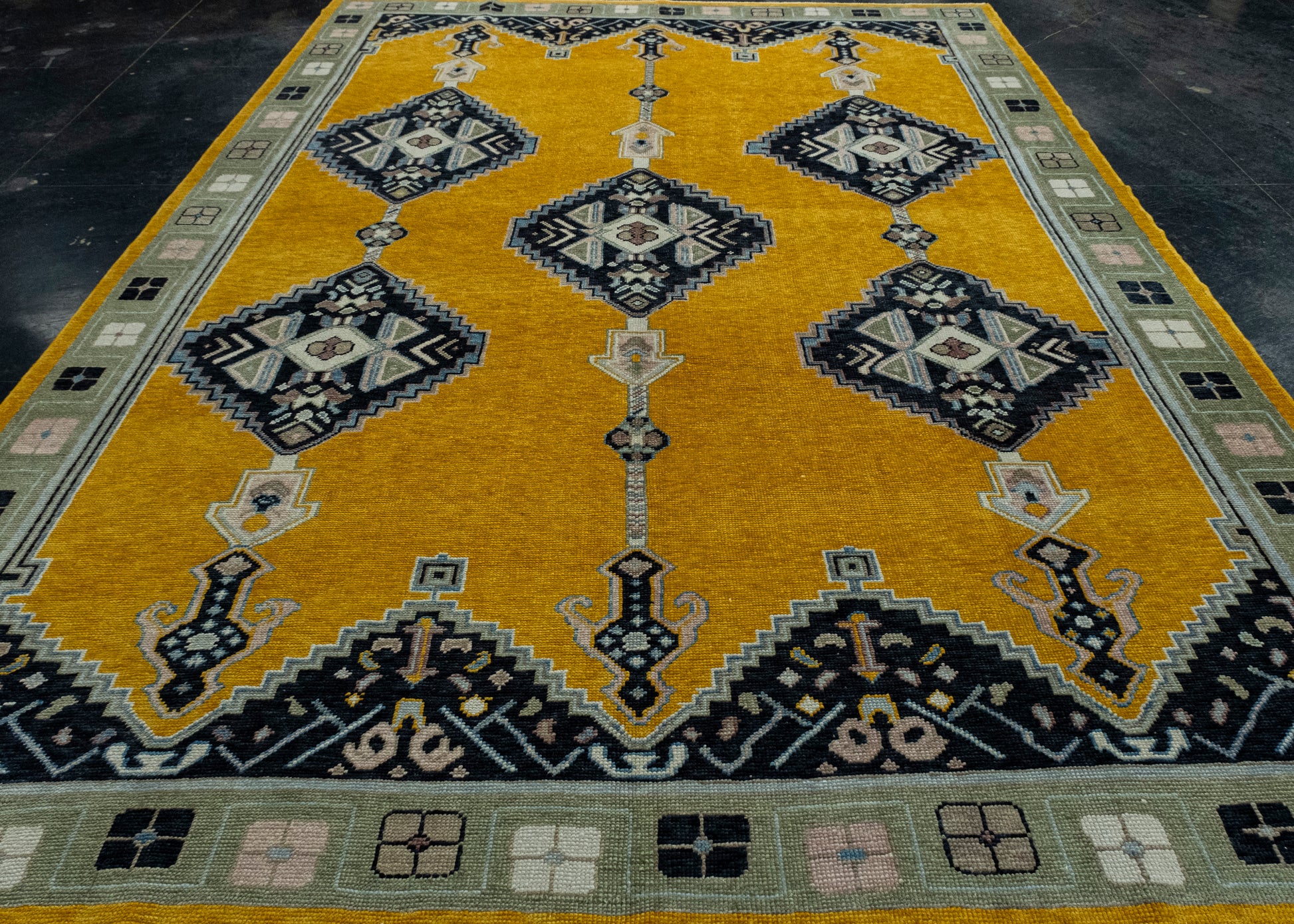 Handwoven Oushak Rug 9'1" x 12'5" #17429