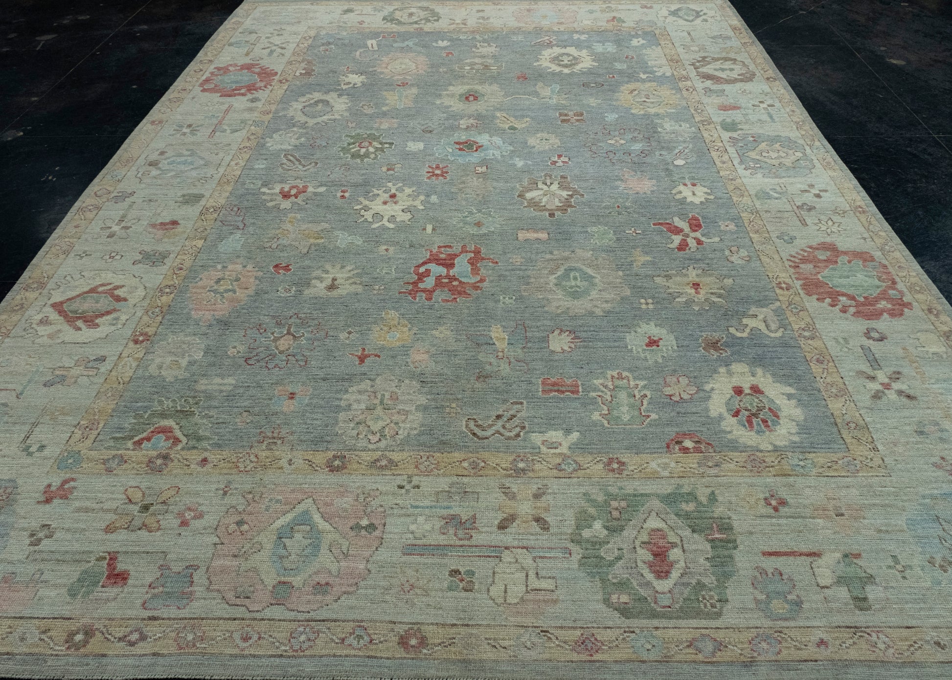 Handwoven Oushak Rug 8'10" x 12' #17431