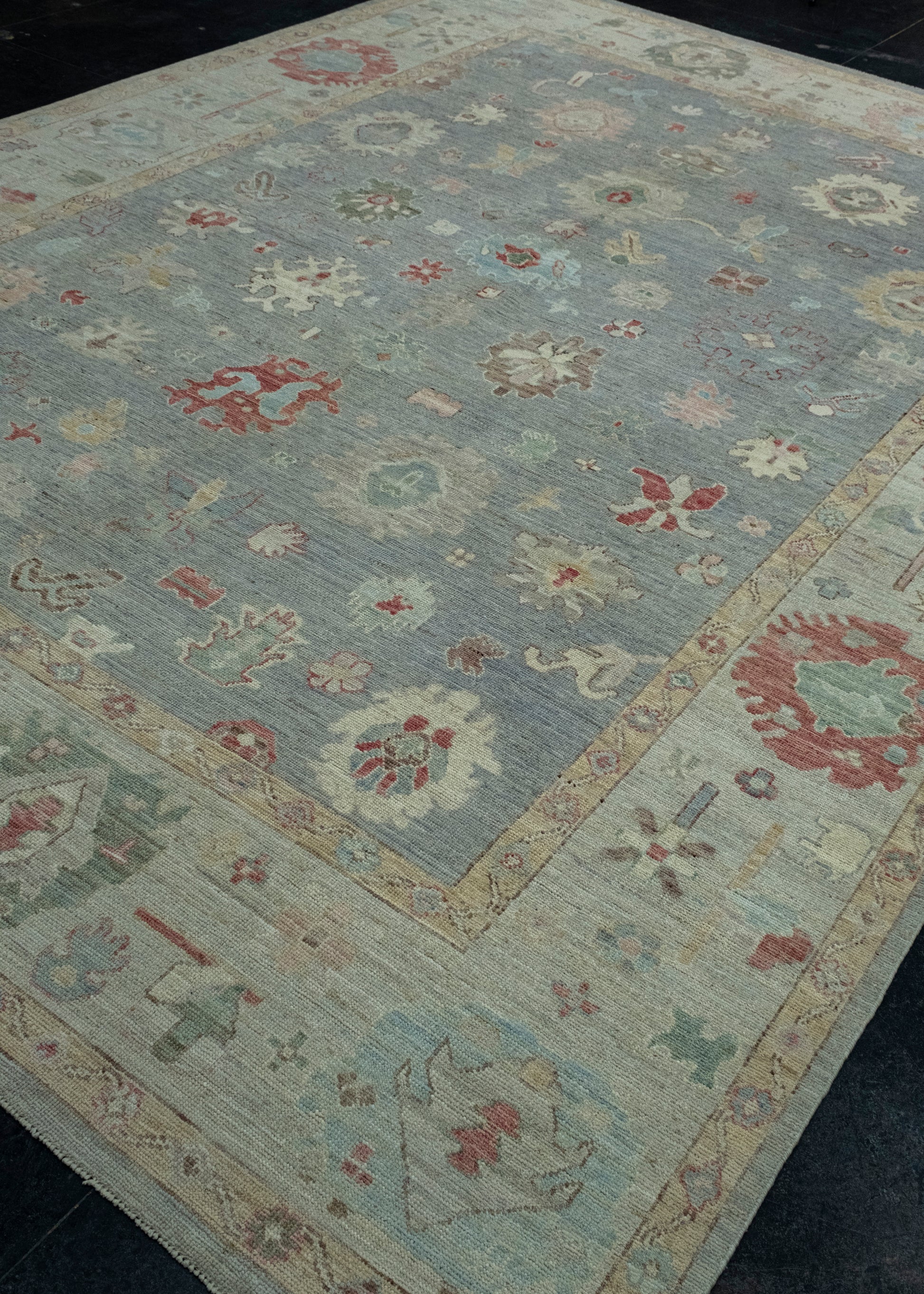 Handwoven Oushak Rug 8'10" x 12' #17431