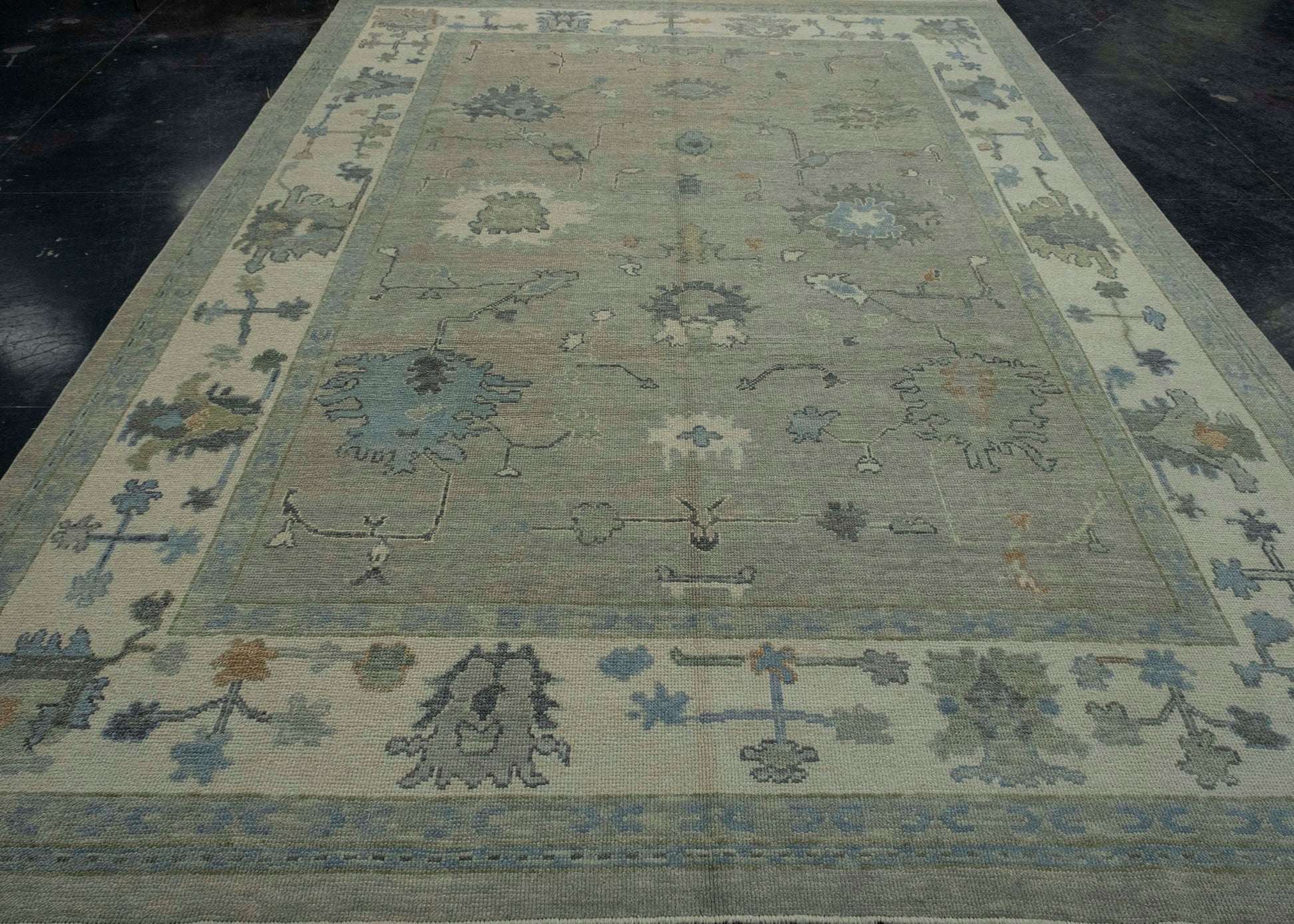 Turkish Oushak Rug 8'6" x 12'1 #18108