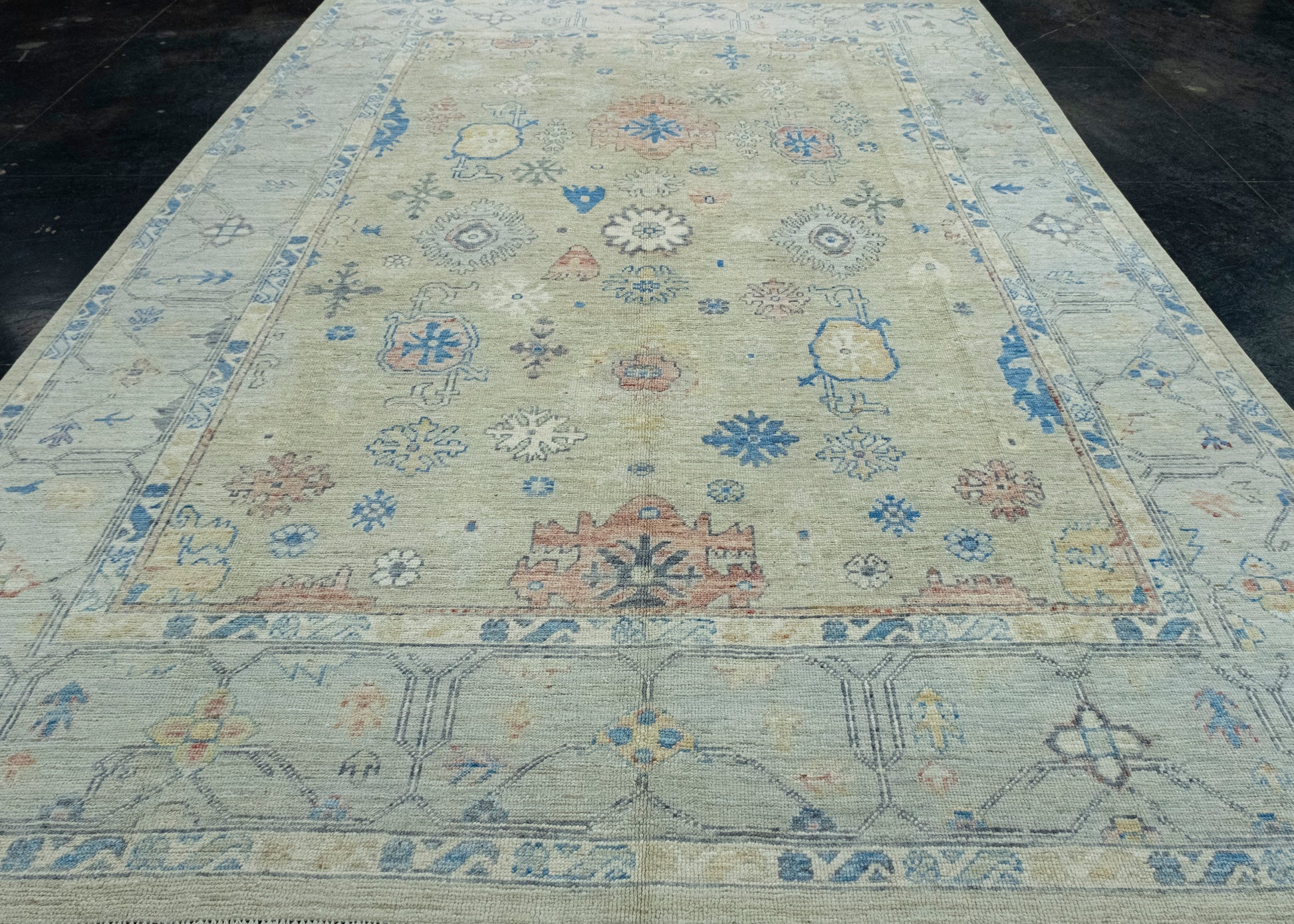 Handwoven Oushak Rug 8' x 12'6" #17433
