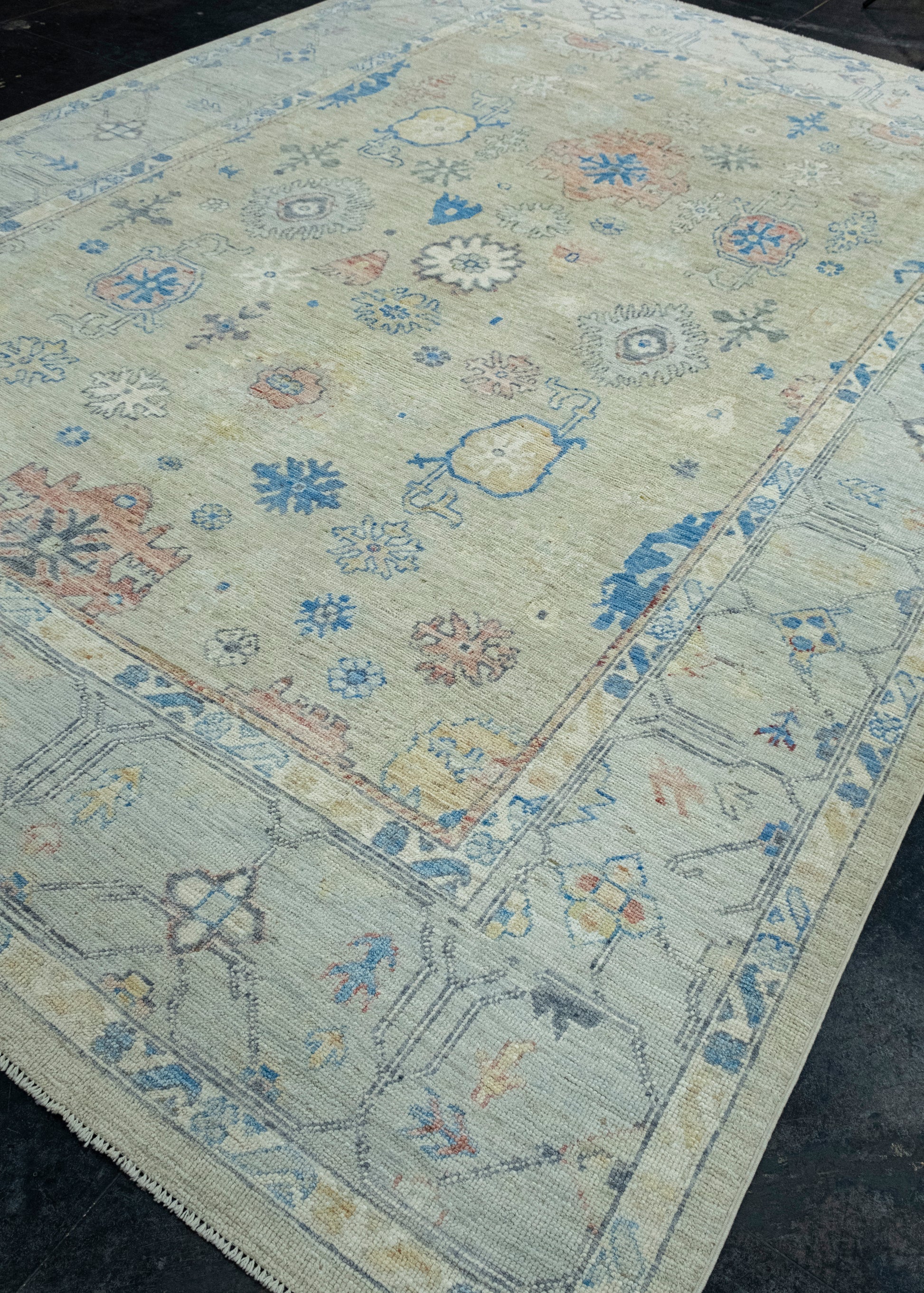 Handwoven Oushak Rug 8' x 12'6" #17433