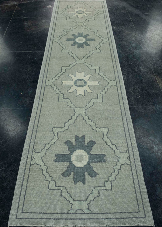 Turkish Oushak Runner Rug 2'11" x 11'2" #18100