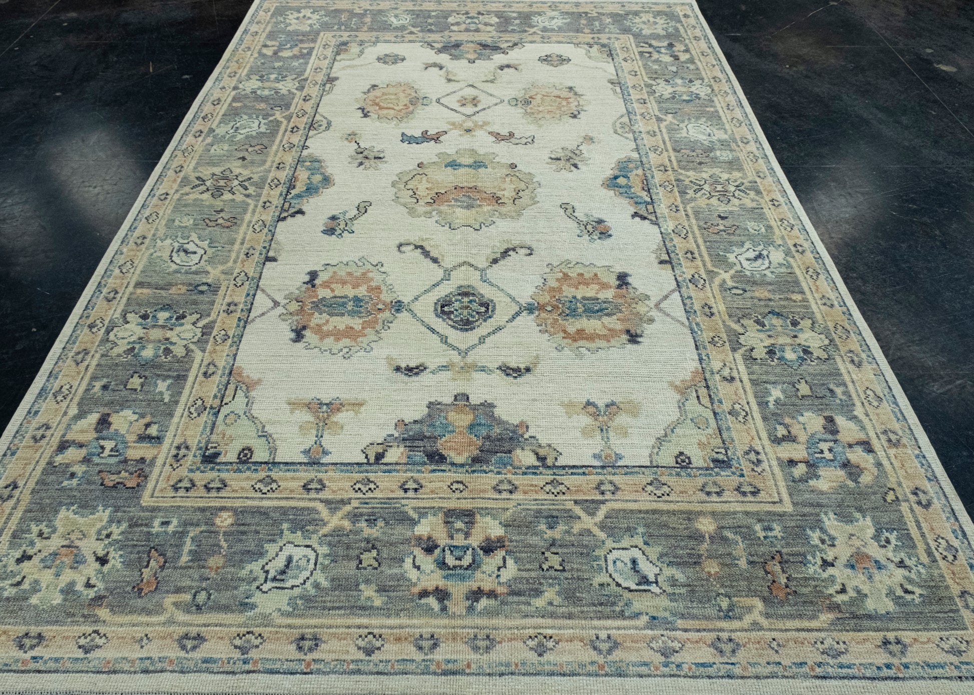 Turkish Oushak Rug 6'8" x 10' #17855