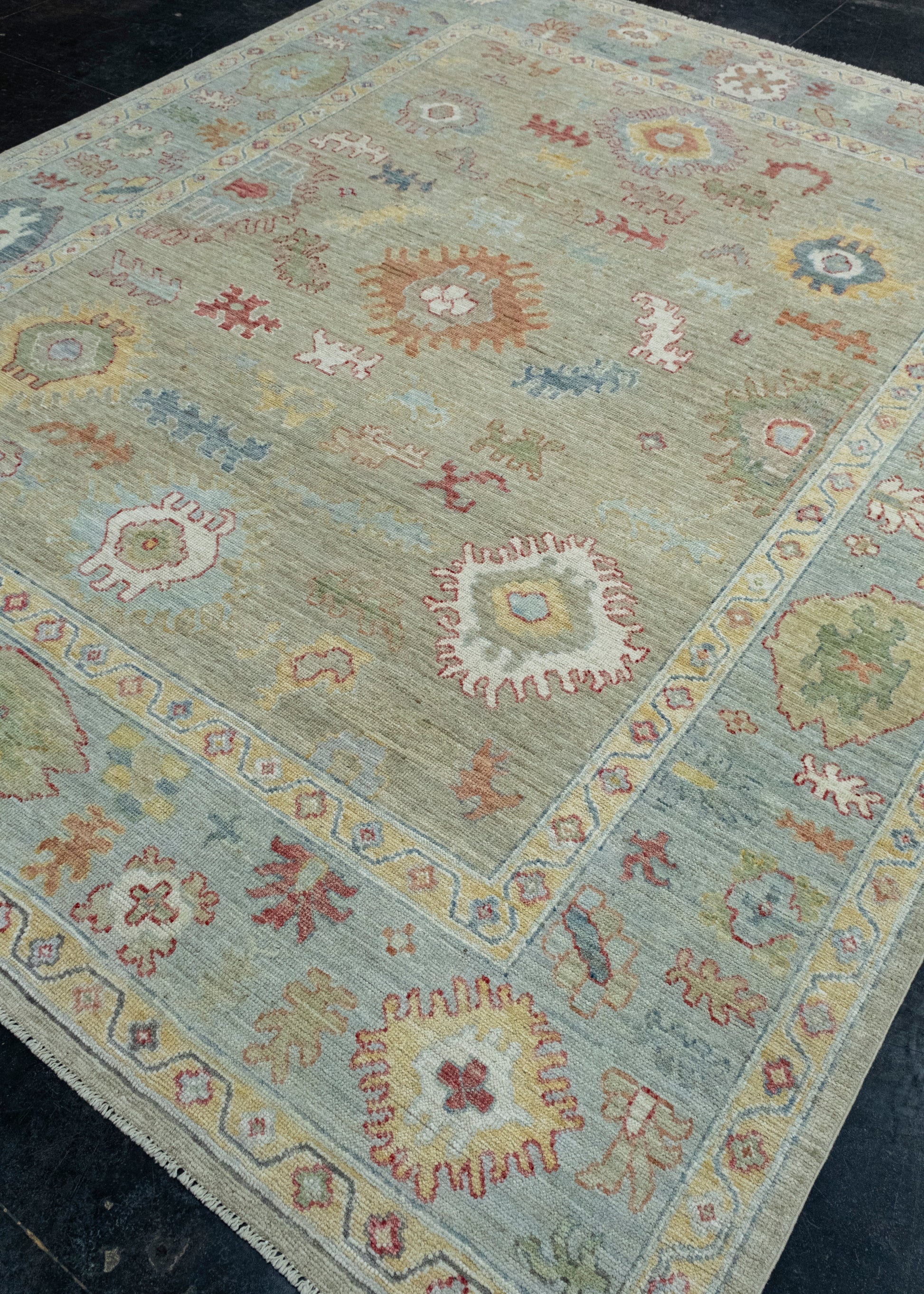 Handwoven Oushak Rug 8'2" x 10' #17407