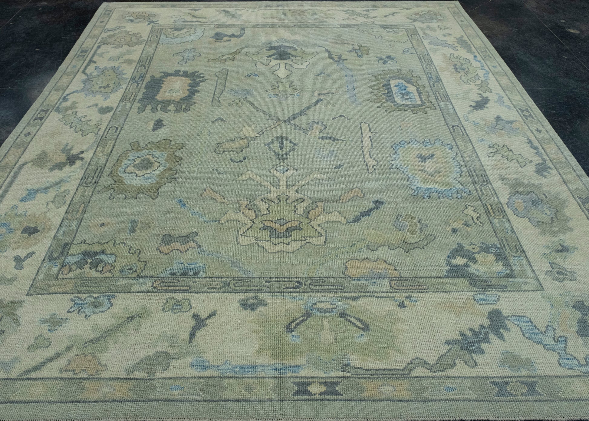 Turkish Oushak Rug 8'6" x 9'8" #17036