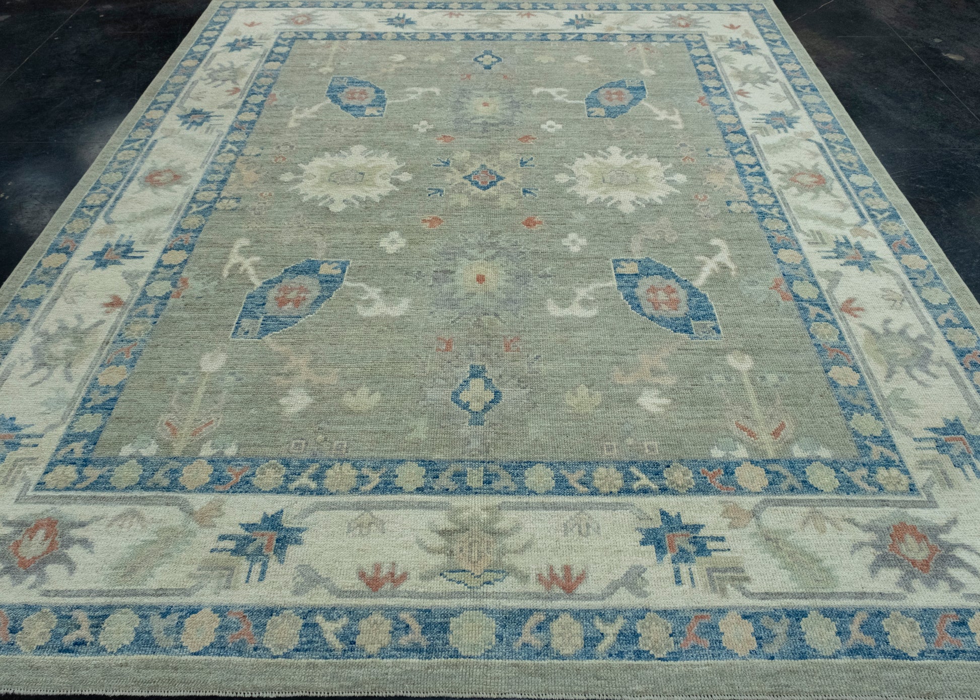 Turkish Oushak Rug 8'7" x 10'2" #17749