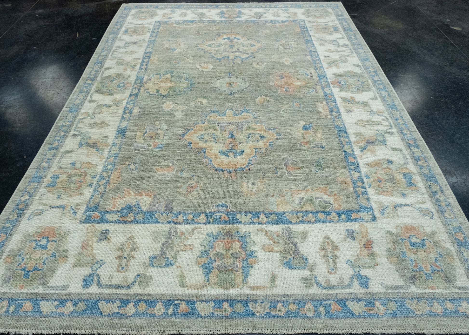 Turkish Oushak Rug 6'11" x 9'9" #17856