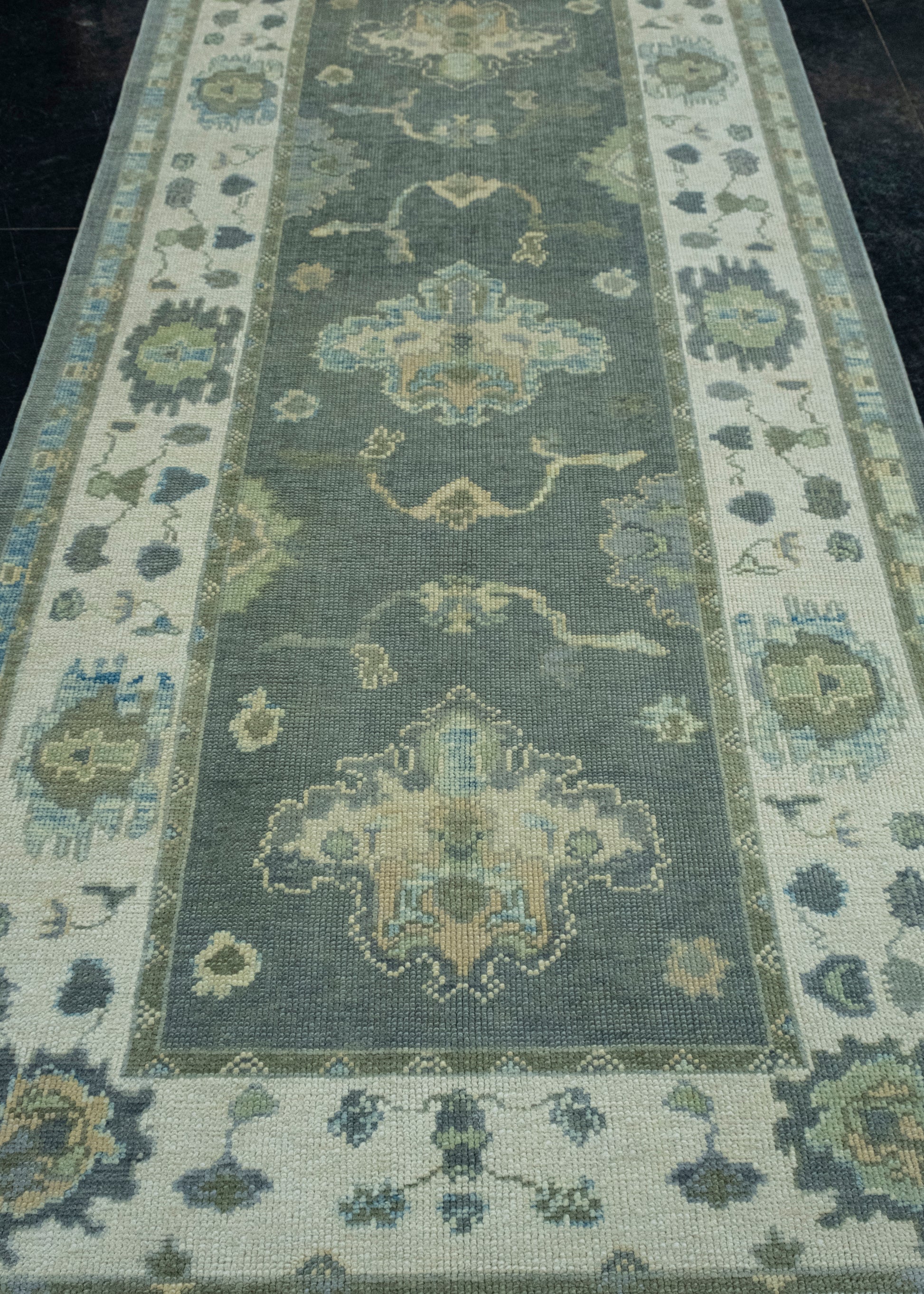 Turkish Oushak Rug 4'2" x 9'7" #17167