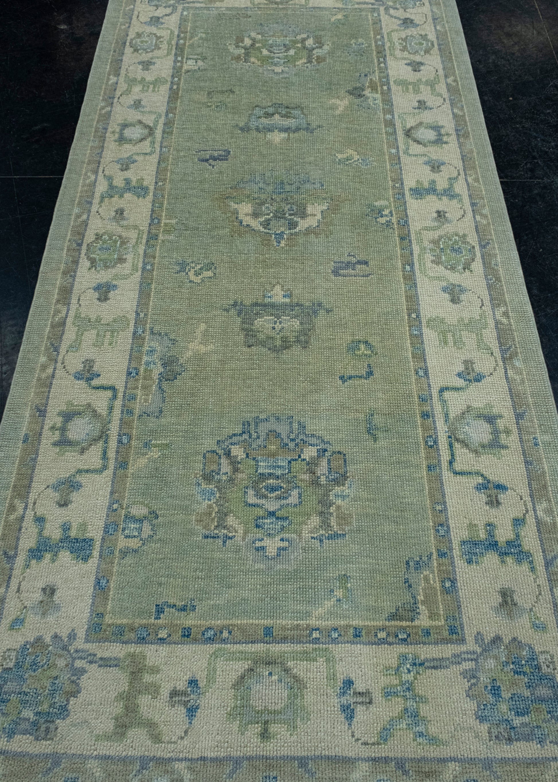Turkish Oushak Rug 3'10" x 8'2" #17005