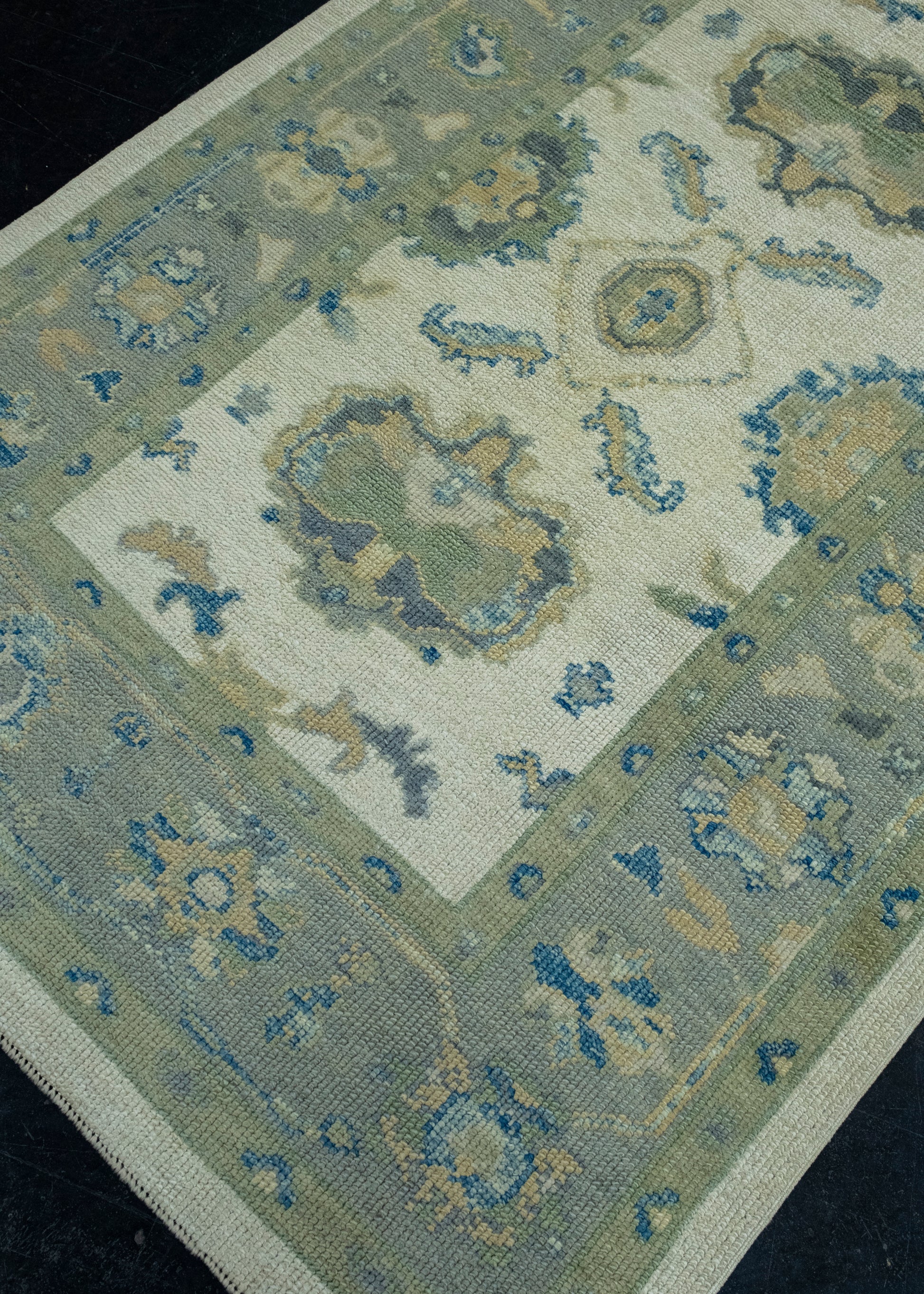 Turkish Oushak Rug 4'2" x 9'3" #17053