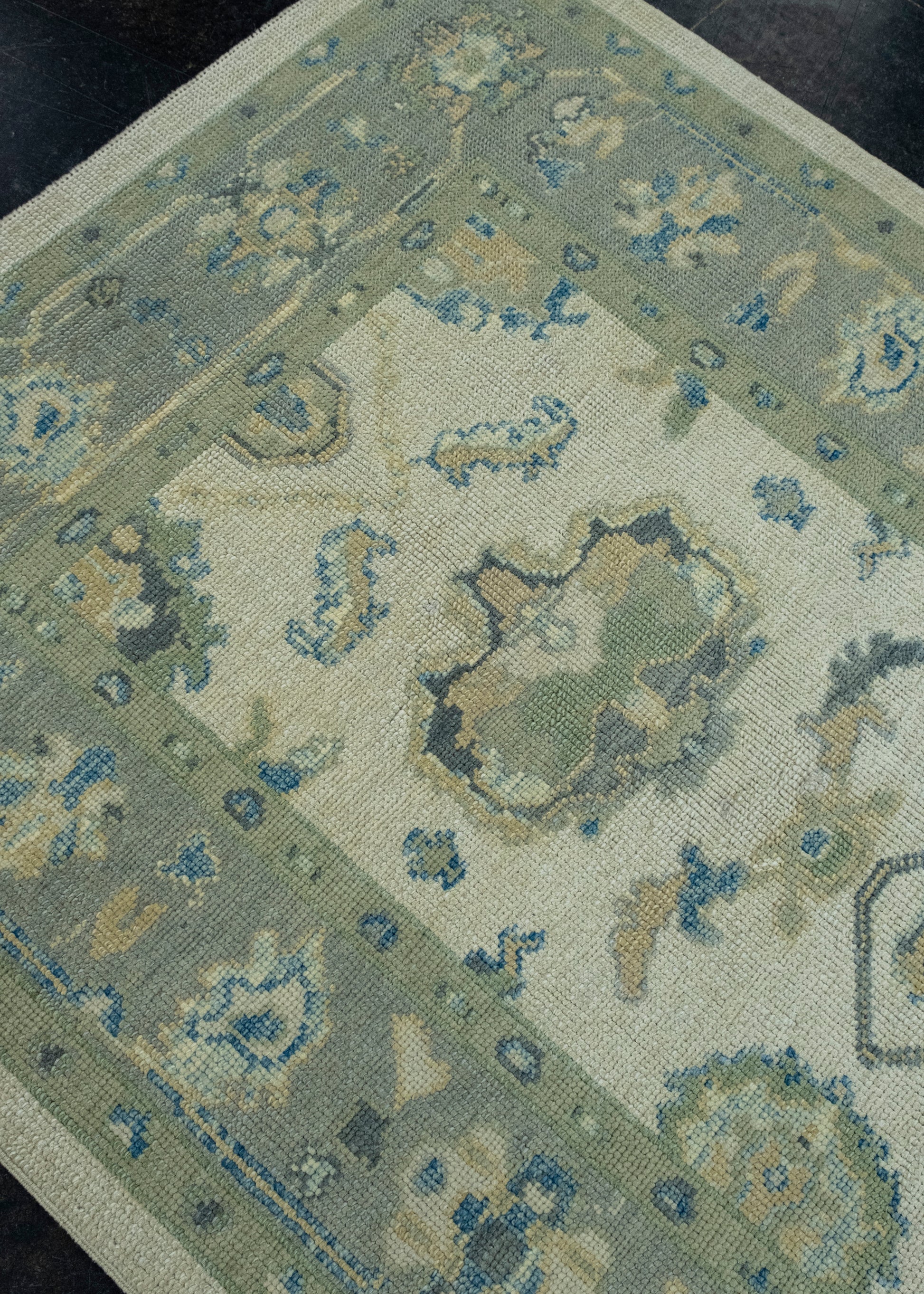 Turkish Oushak Rug 4'2" x 9'3" #17053