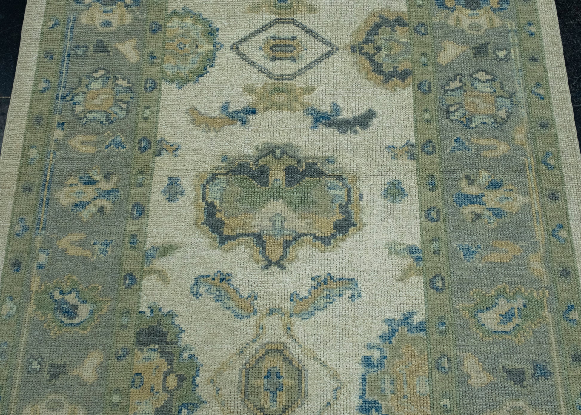 Turkish Oushak Rug 4'2" x 9'3" #17053